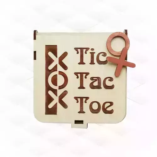 Tic Tac Toe svg dxf design for laser cutting 3D print model