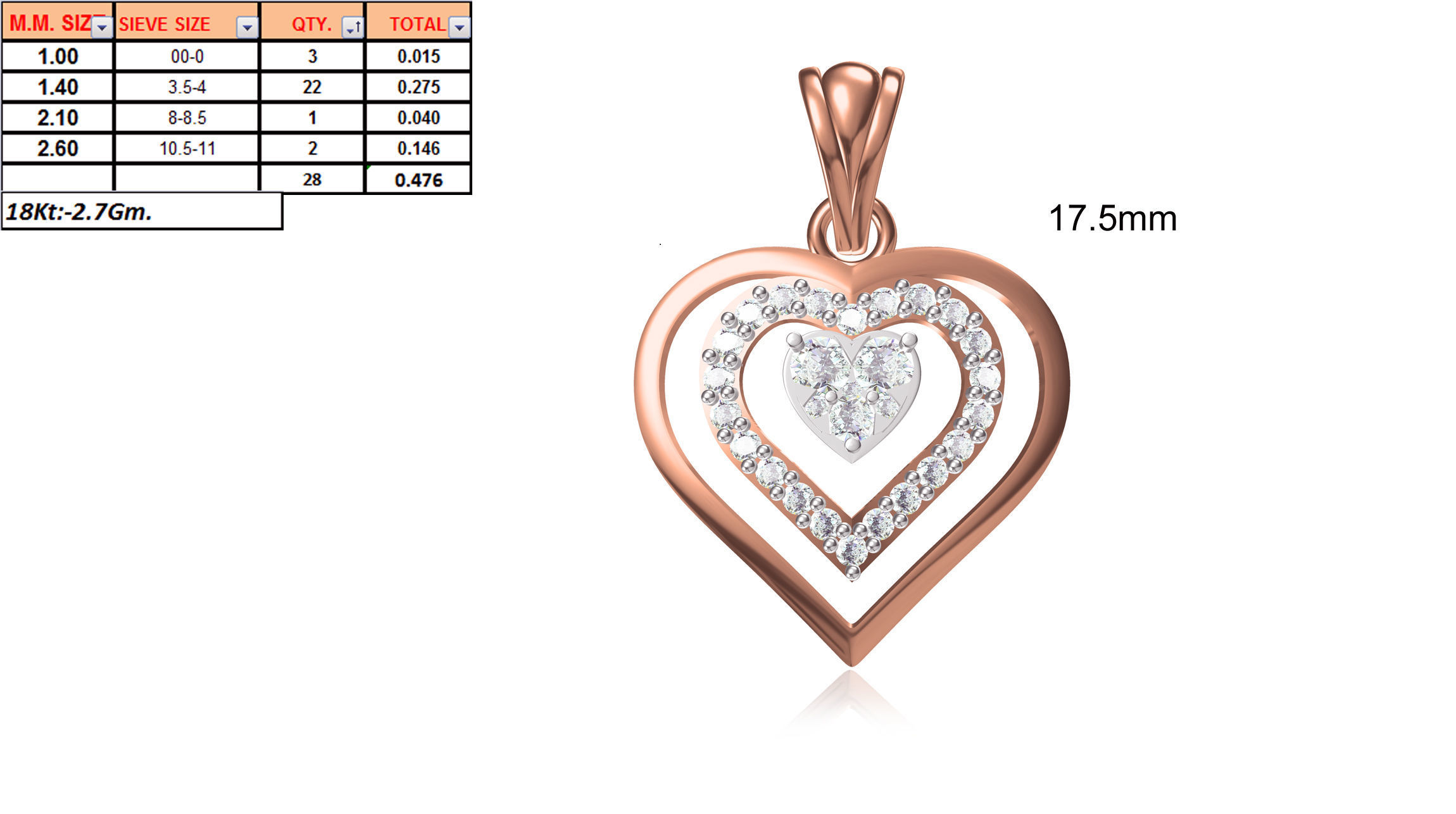 Women Unique Heart Pendant STL OBJ FBX JCD Details 3D print model_1