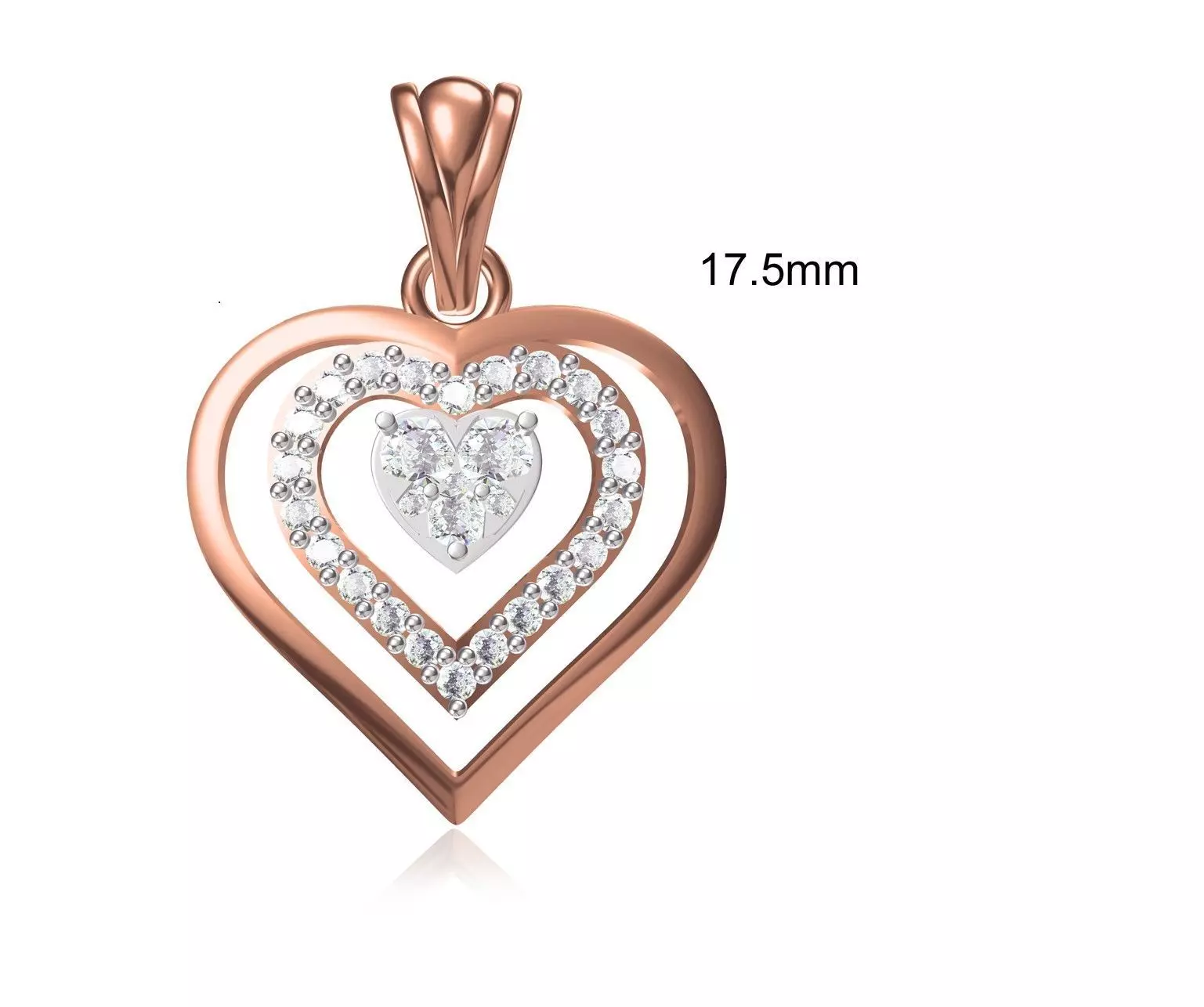 Women Unique Heart Pendant STL OBJ FBX JCD Details 3D print model_0