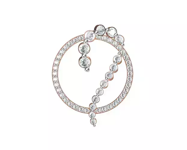 Women Unique Pendant STL OBJ FBX JCD Details