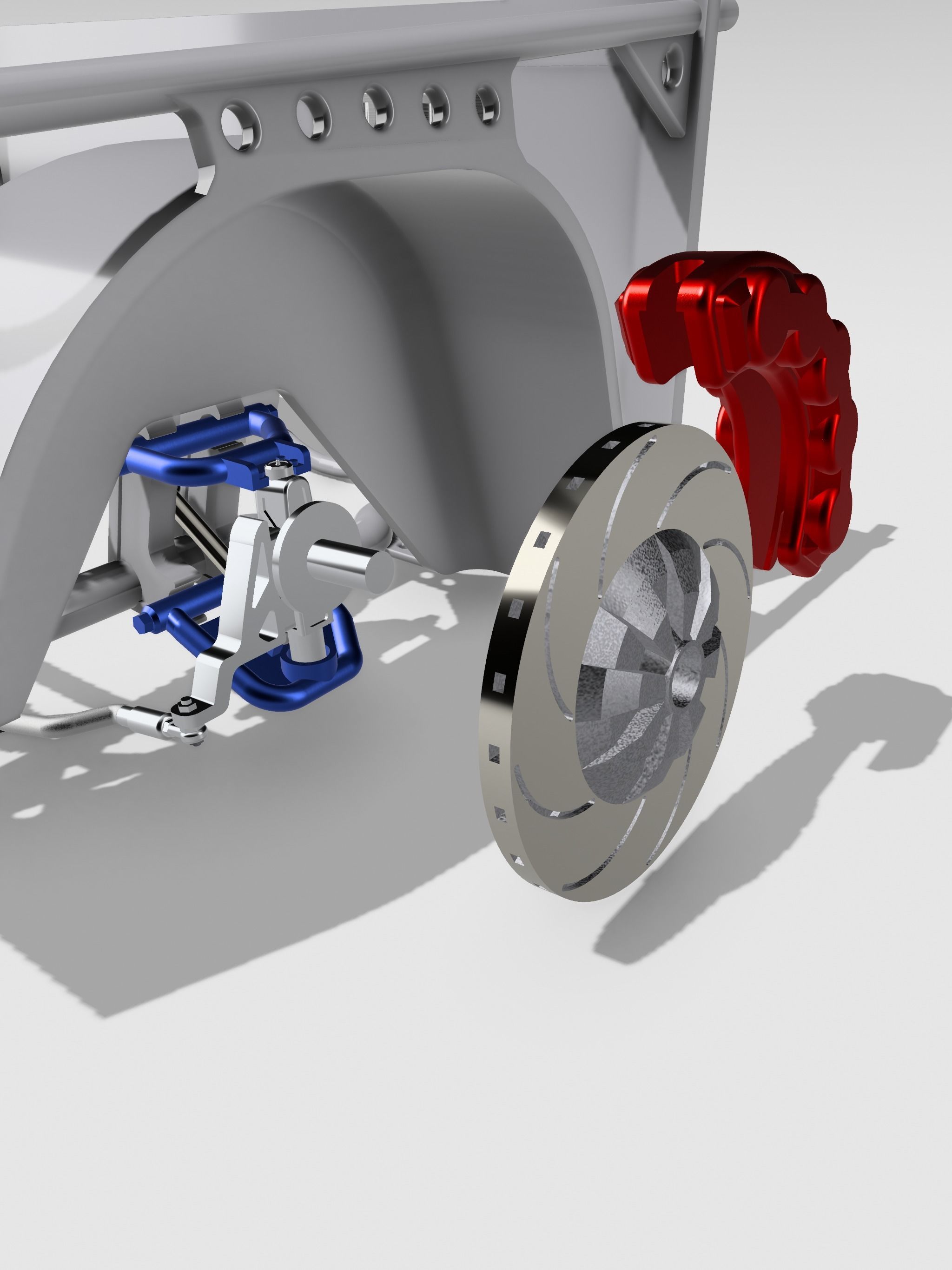 Pro Touring Racing Front Clip w Pushrod Suspension n brakes 3D print model_12