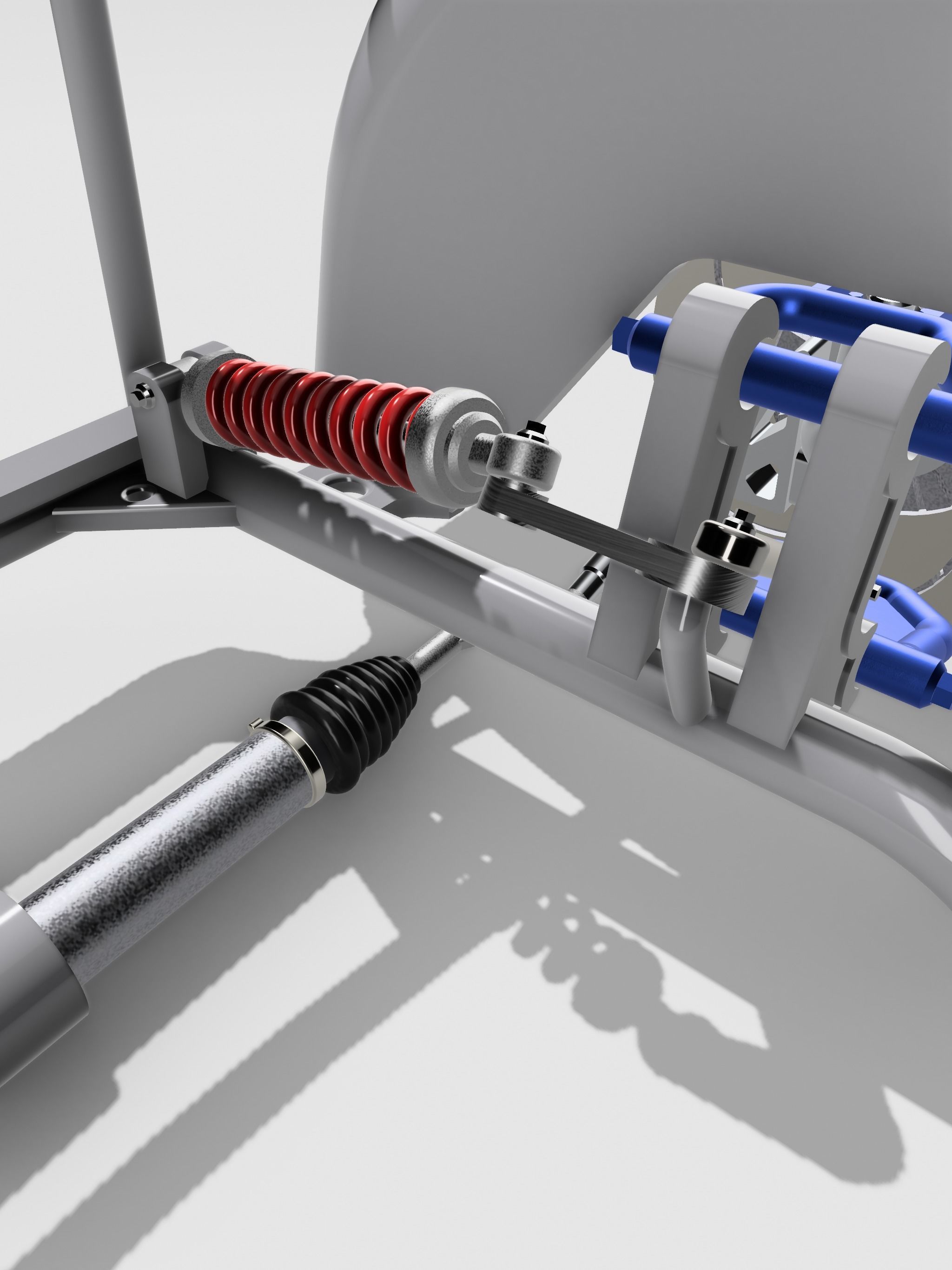 Pro Touring Racing Front Clip w Pushrod Suspension n brakes 3D print model_7