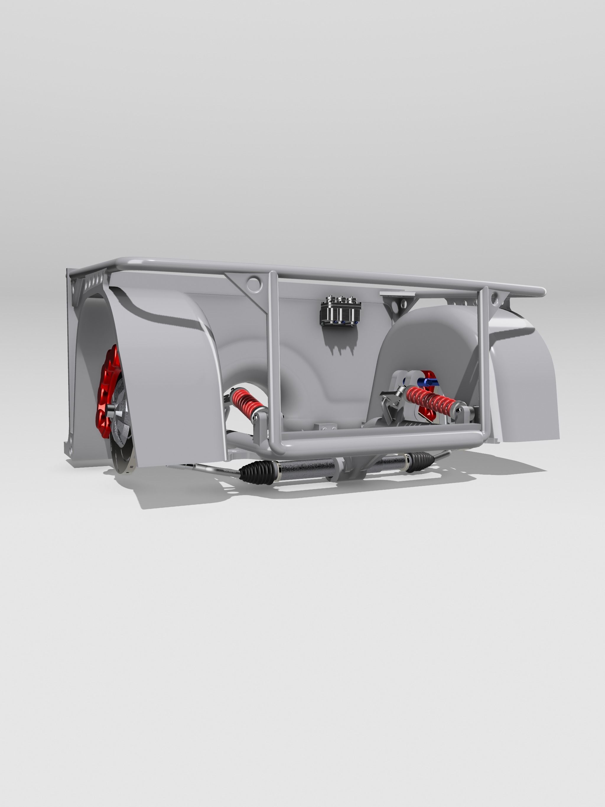 Pro Touring Racing Front Clip w Pushrod Suspension n brakes 3D print model_3