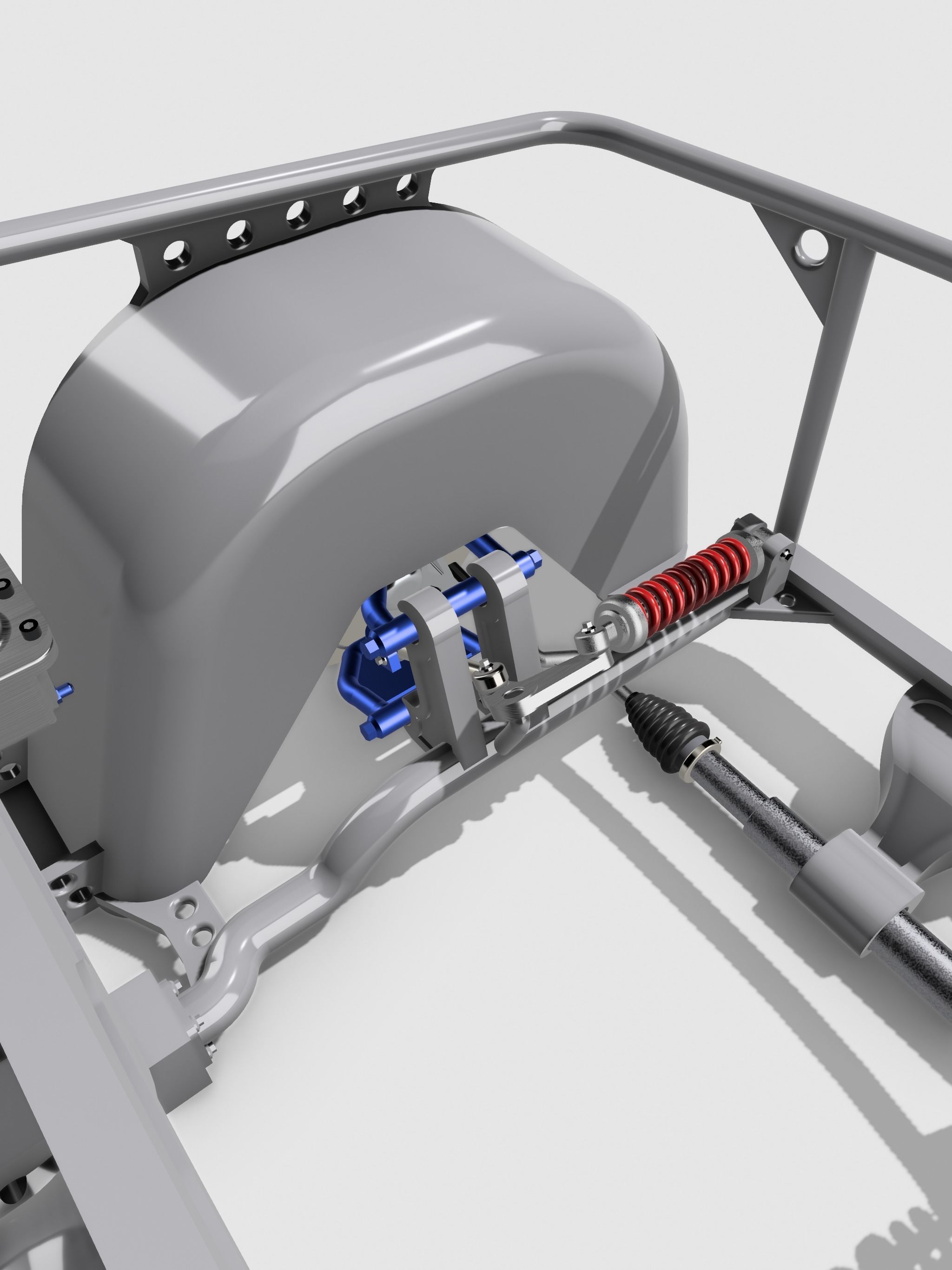 Pro Touring Racing Front Clip w Pushrod Suspension n brakes 3D print model_14