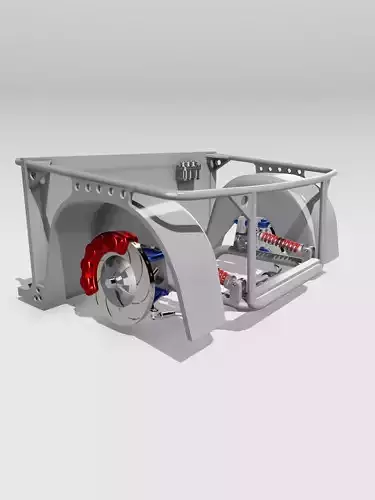 Pro Touring Racing Front Clip w Pushrod Suspension n brakes 3D print model