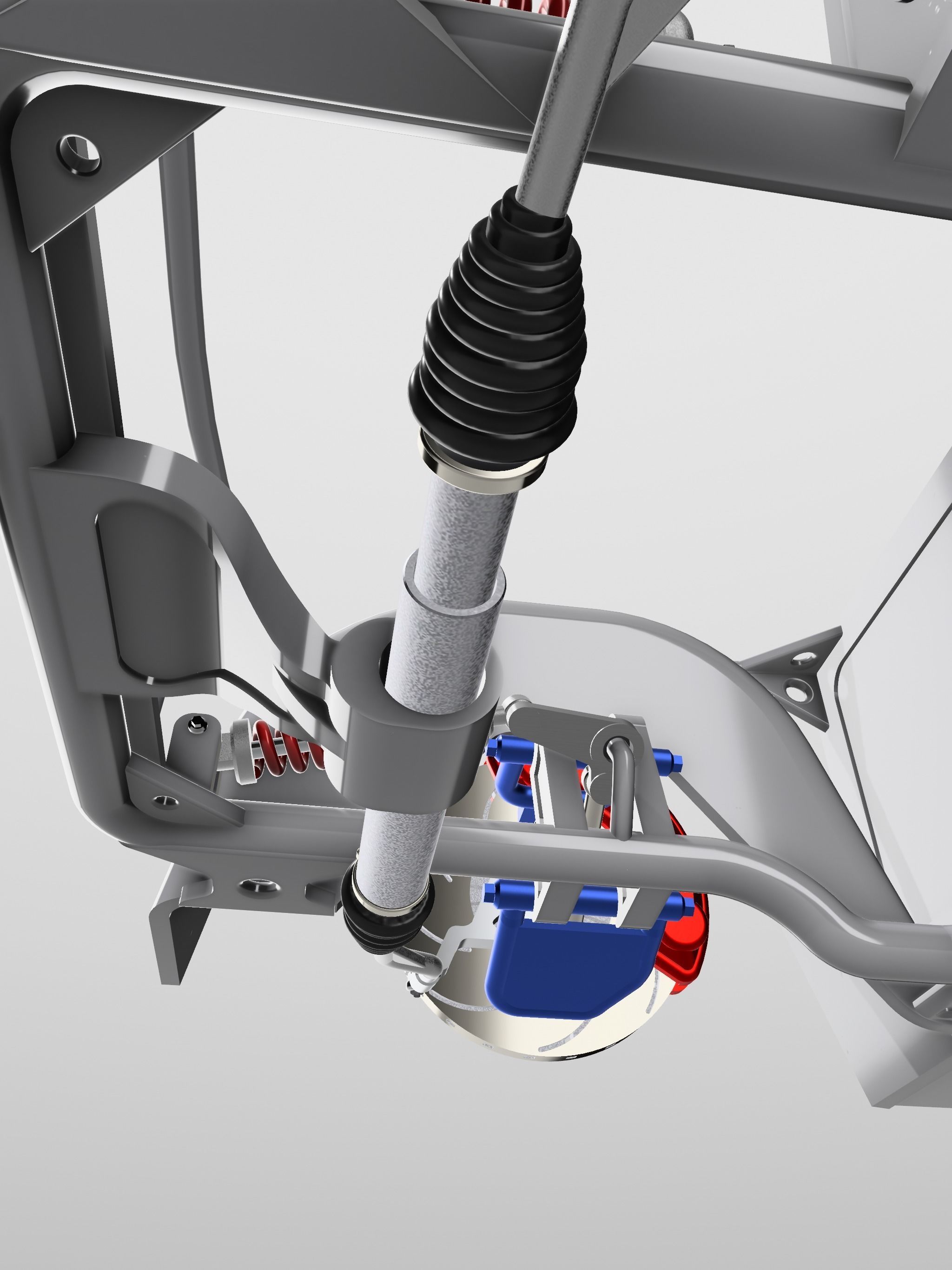 Pro Touring Racing Front Clip w Pushrod Suspension n brakes 3D print model_11