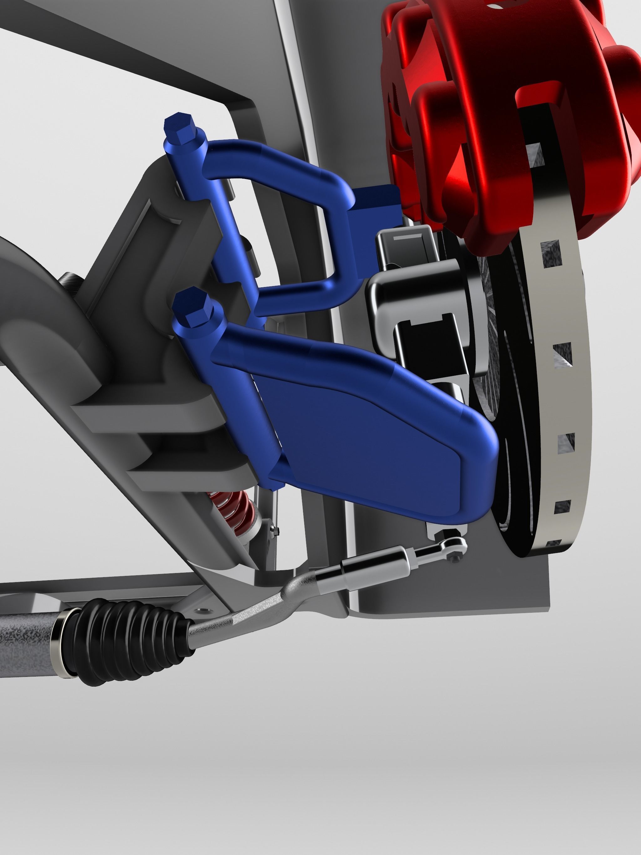 Pro Touring Racing Front Clip w Pushrod Suspension n brakes 3D print model_8