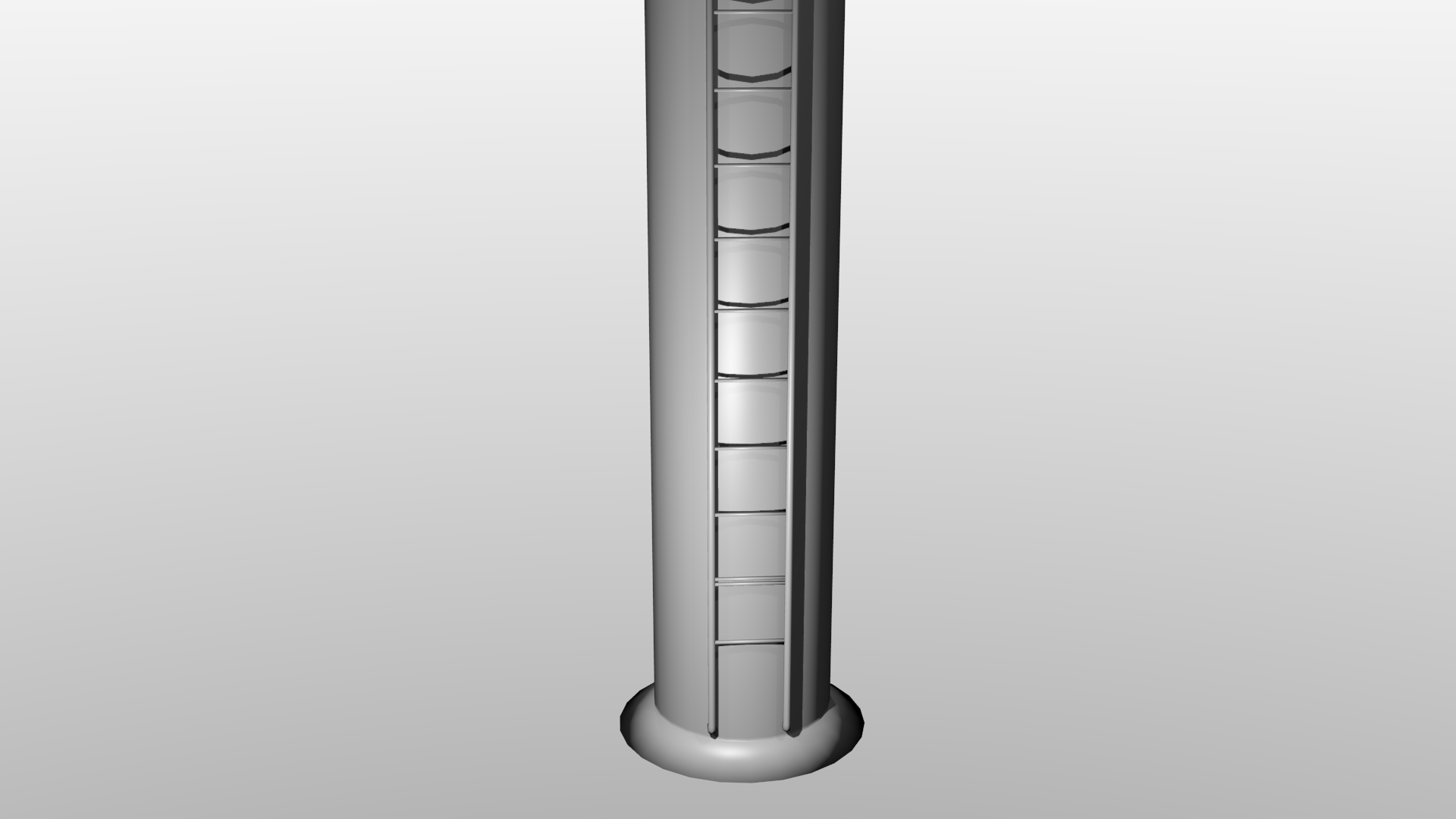 Billboard on pole Low-poly 3D model_5