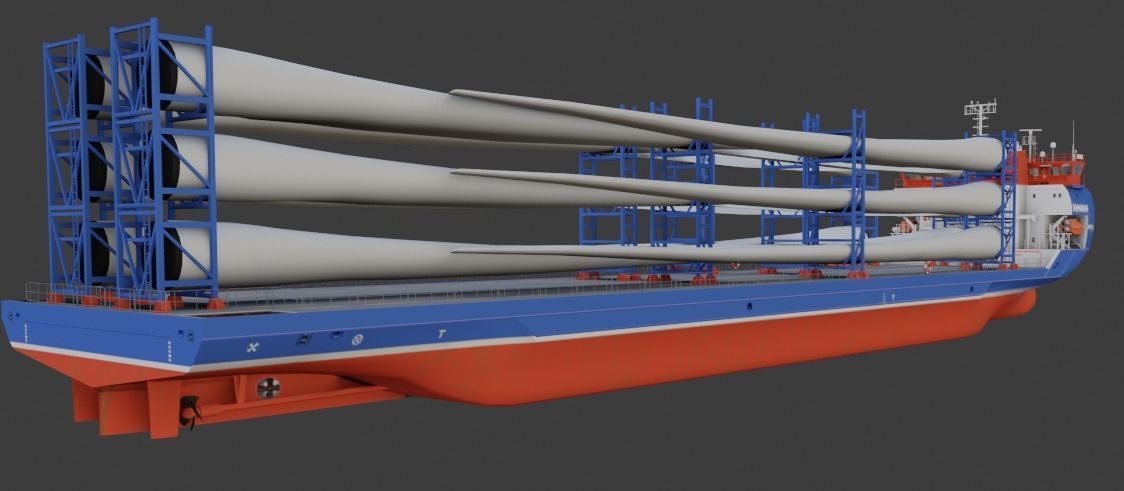  Heavy Load Carrier Ship 3D model Low-poly 3D model_4