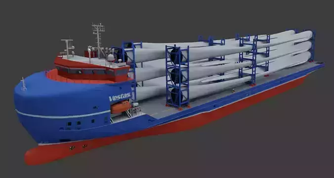  Heavy Load Carrier Ship 3D model Low-poly 3D model