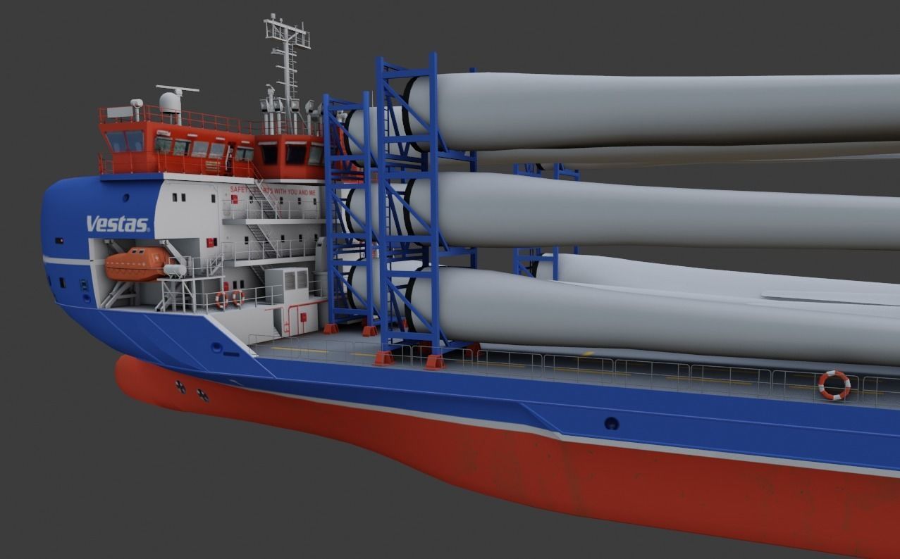  Heavy Load Carrier Ship 3D model Low-poly 3D model_5