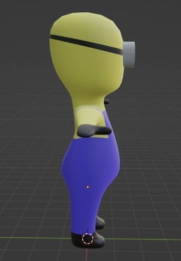 Minion Lowpoly Free low-poly 3D model_3