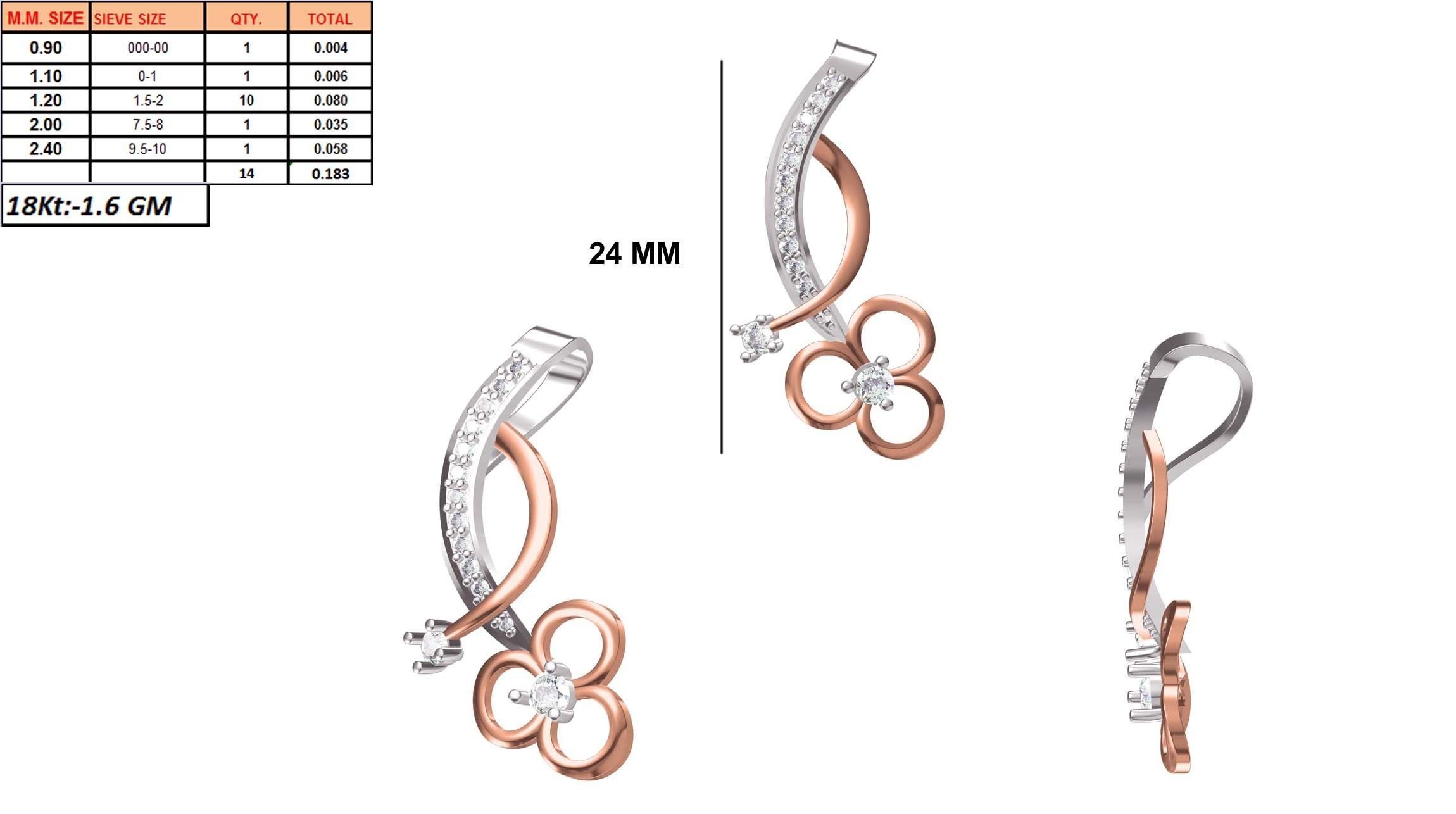 Women Unique Pendant STL OBJ FBX JCD Details 3D print model_1