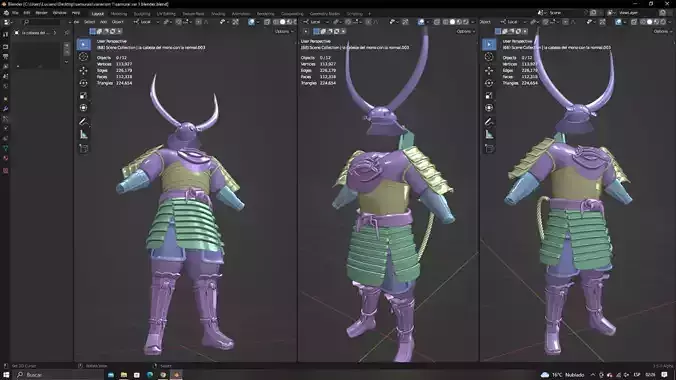 character samurai bloody  var 1