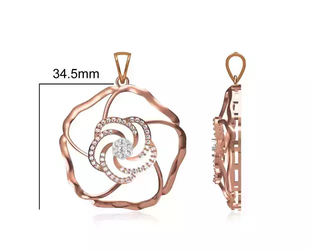Women Unique Pendant STL OBJ FBX JCD Details 3D print model