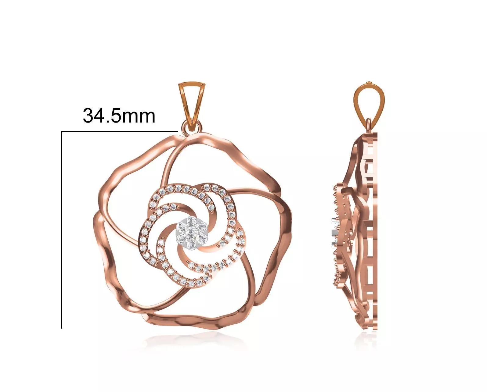 Women Unique Pendant STL OBJ FBX JCD Details 3D print model_0