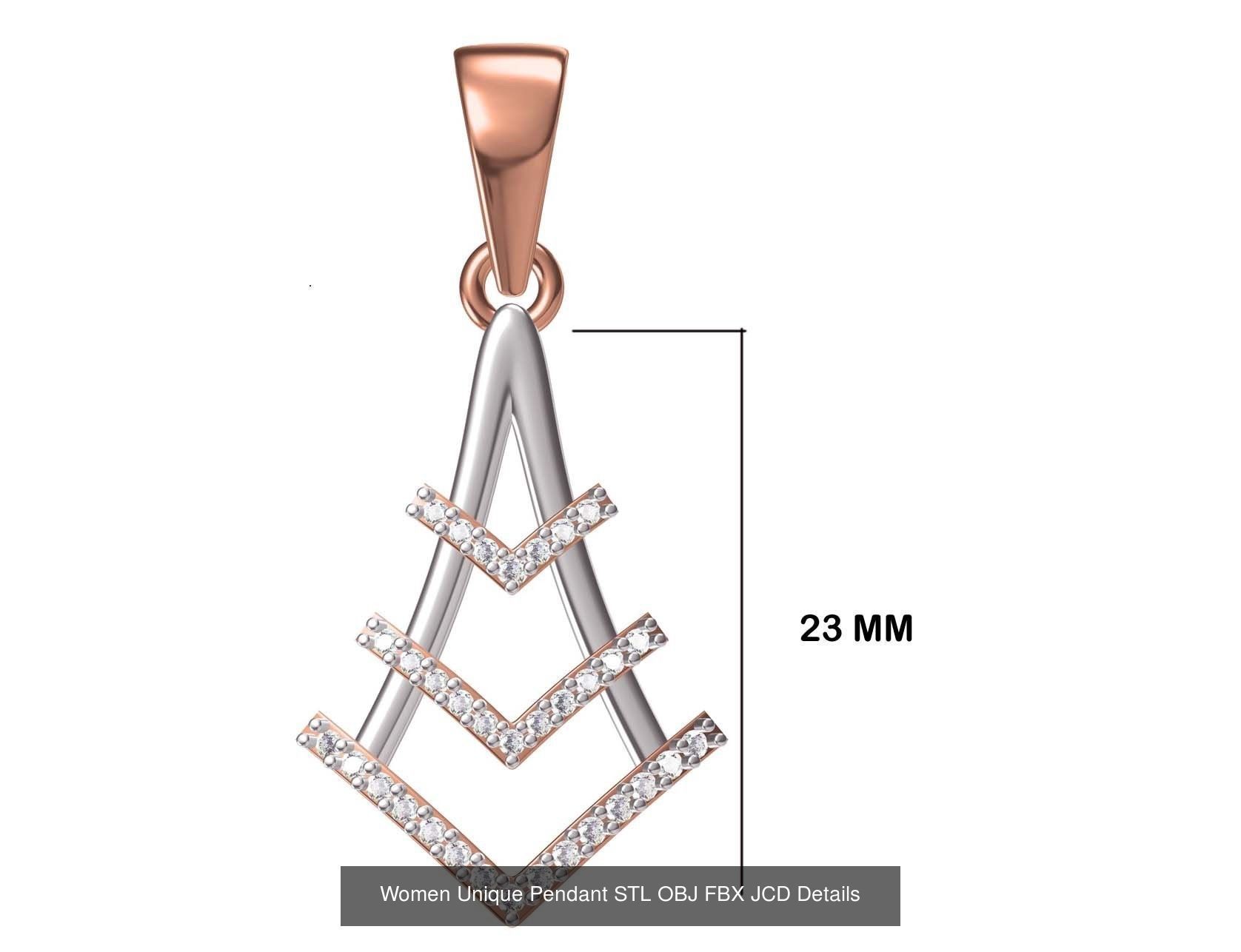 45 Women Unique Pendant STL OBJ FBX JCD Details Collection _22