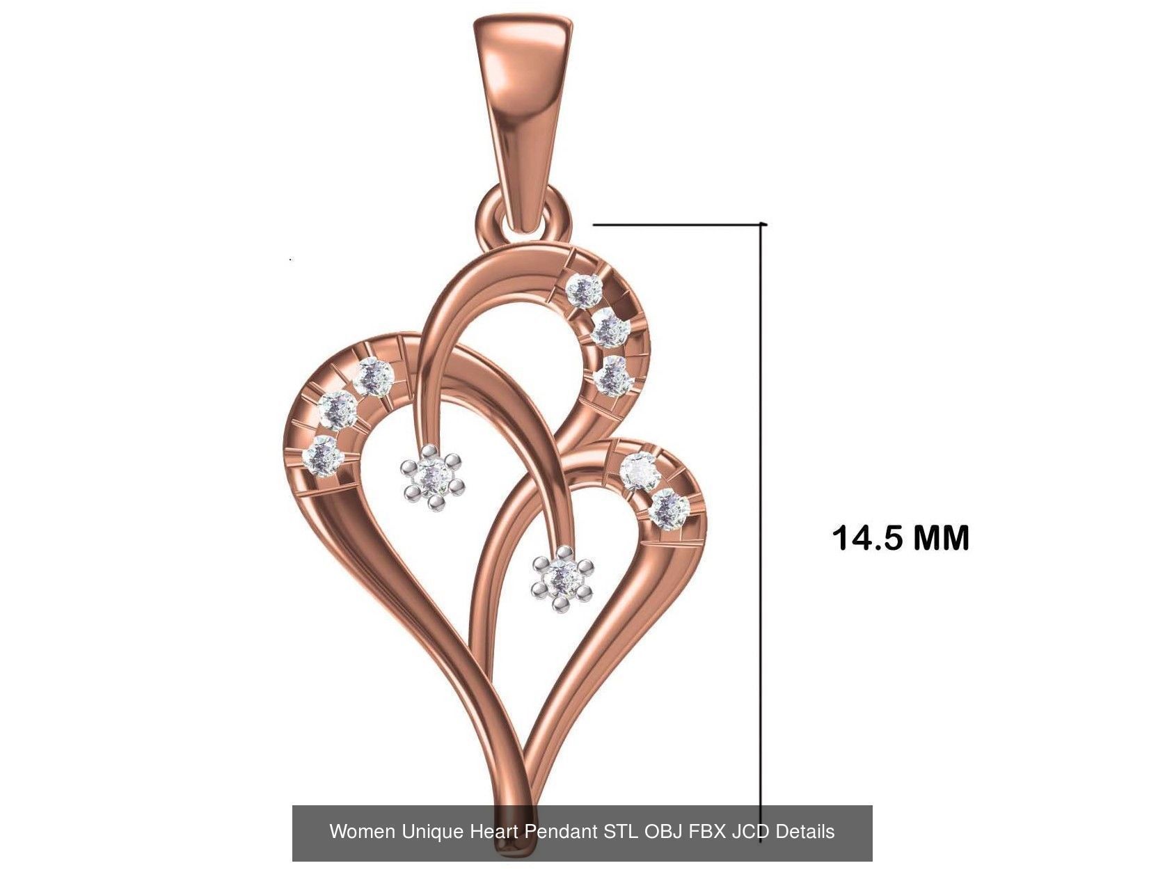 45 Women Unique Pendant STL OBJ FBX JCD Details Collection _15