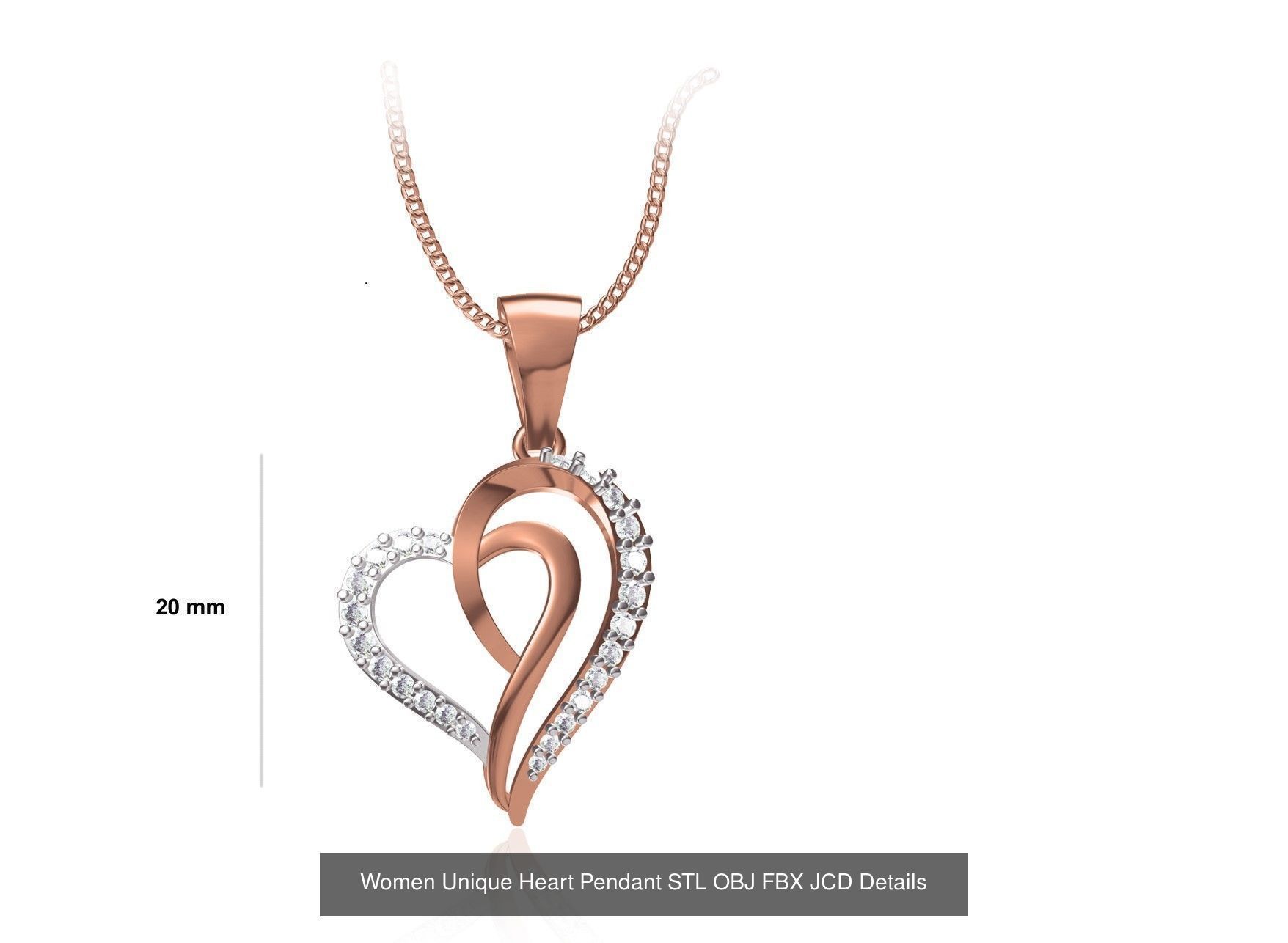 45 Women Unique Pendant STL OBJ FBX JCD Details Collection _6