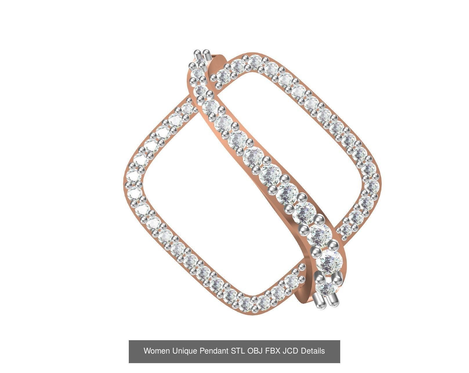 45 Women Unique Pendant STL OBJ FBX JCD Details Collection _36