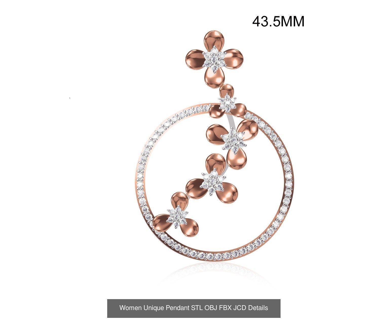 45 Women Unique Pendant STL OBJ FBX JCD Details Collection _24