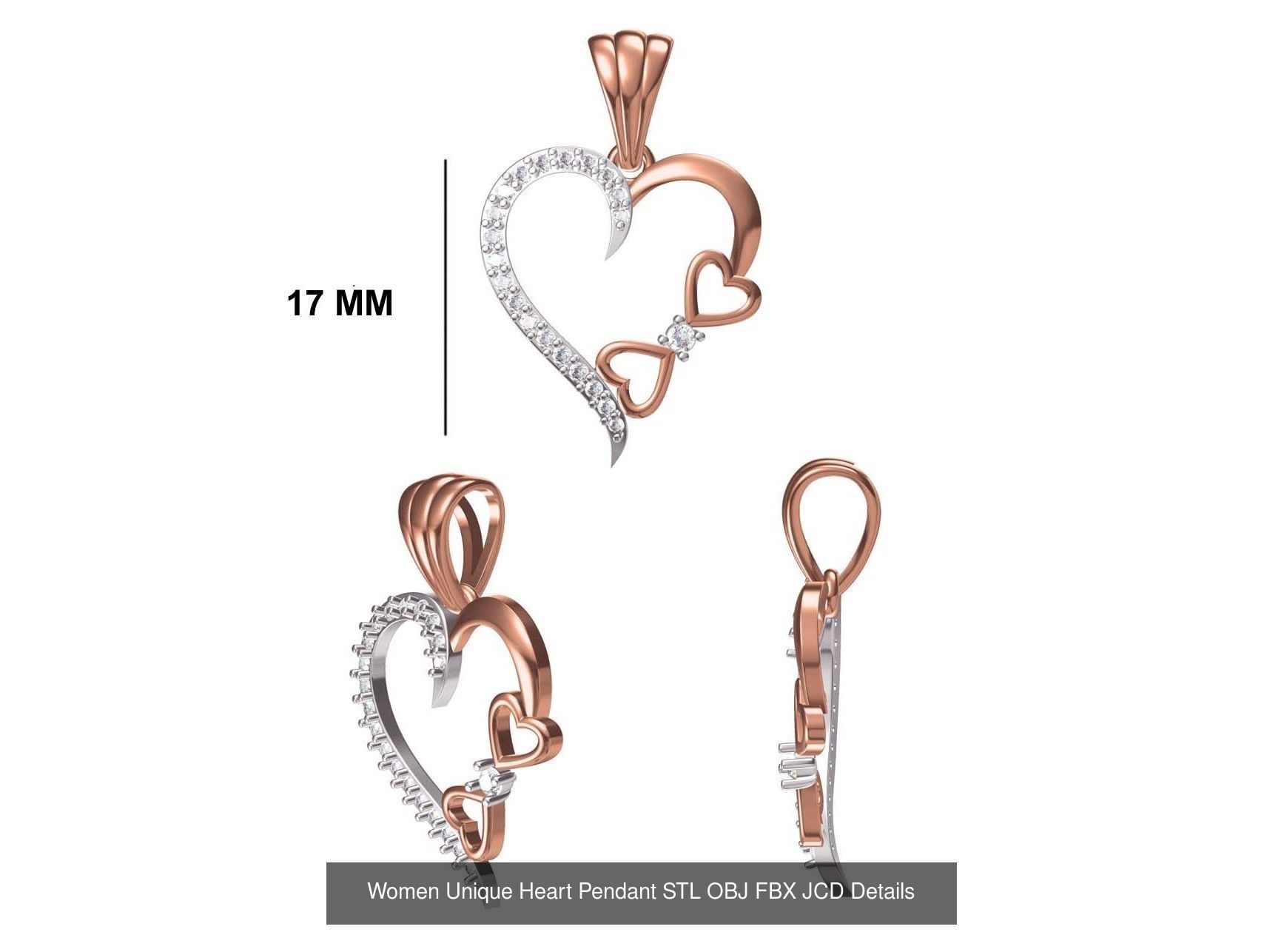 45 Women Unique Pendant STL OBJ FBX JCD Details Collection _42