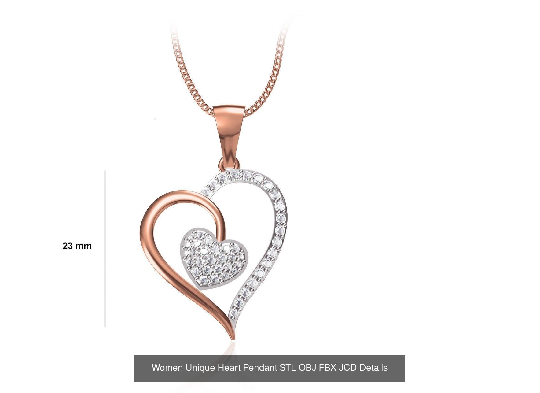 45 Women Unique Pendant STL OBJ FBX JCD Details Collection _7