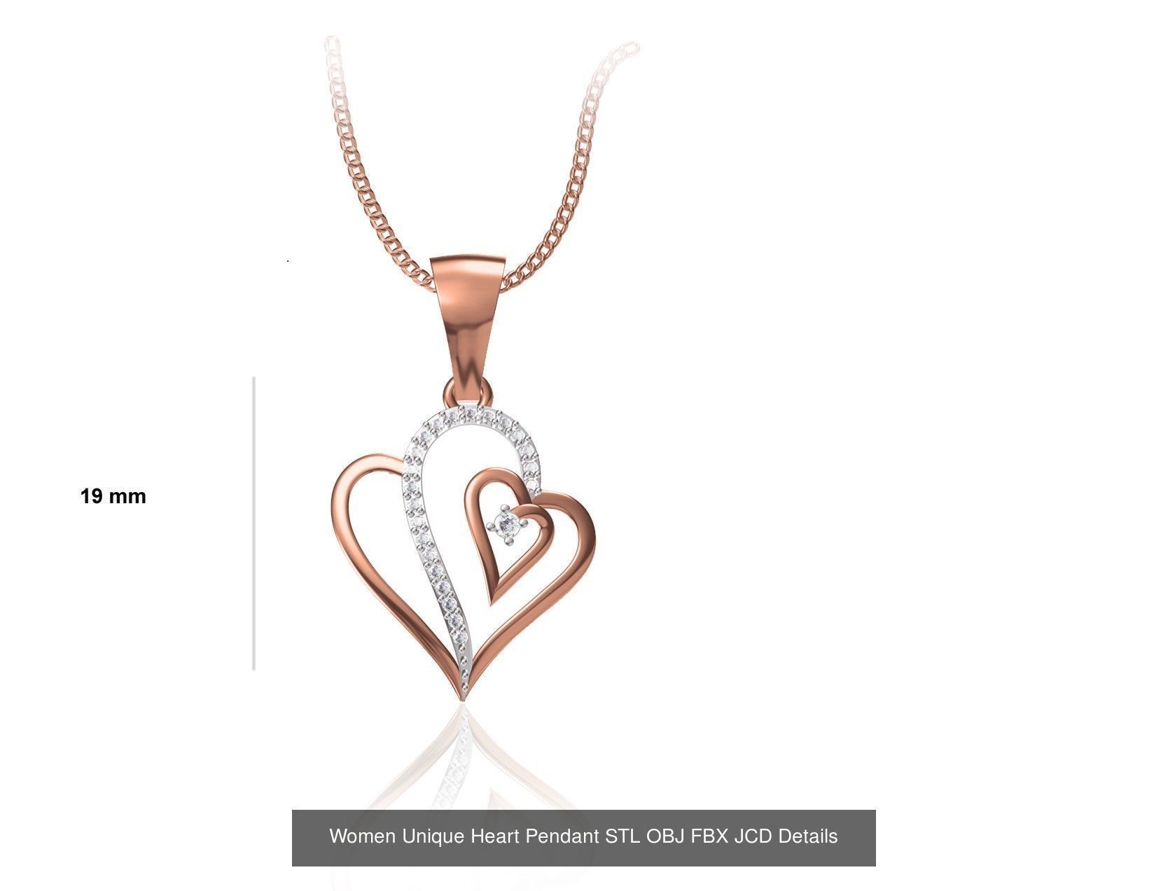 45 Women Unique Pendant STL OBJ FBX JCD Details Collection _5