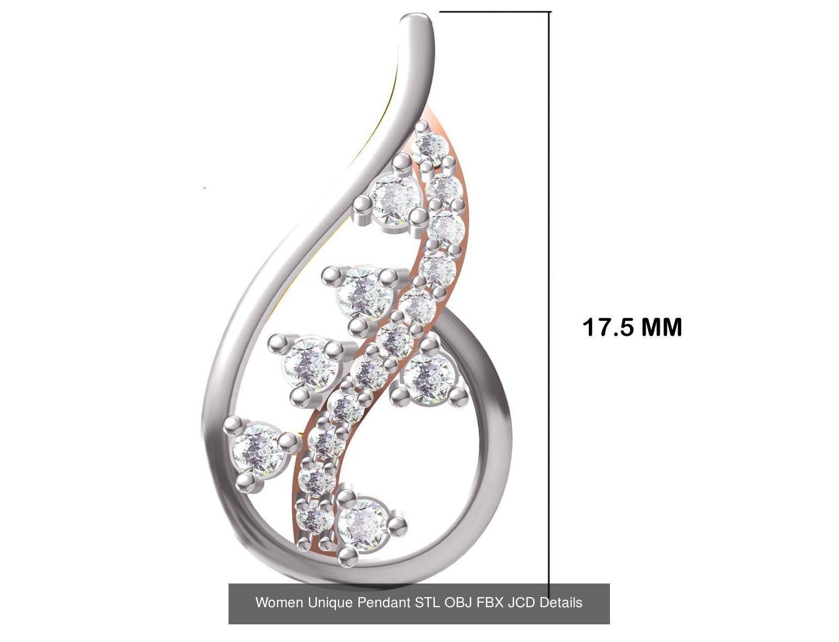 45 Women Unique Pendant STL OBJ FBX JCD Details Collection _18