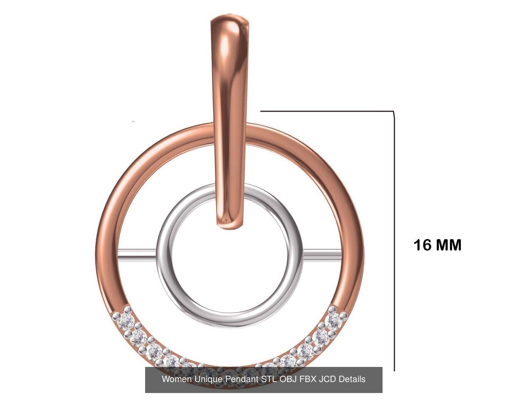 45 Women Unique Pendant STL OBJ FBX JCD Details Collection _20