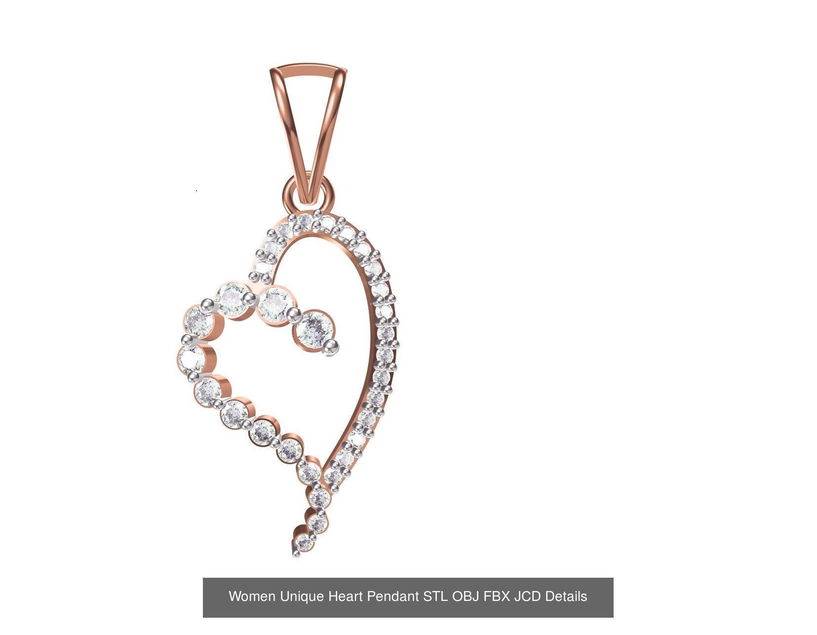 45 Women Unique Pendant STL OBJ FBX JCD Details Collection _37