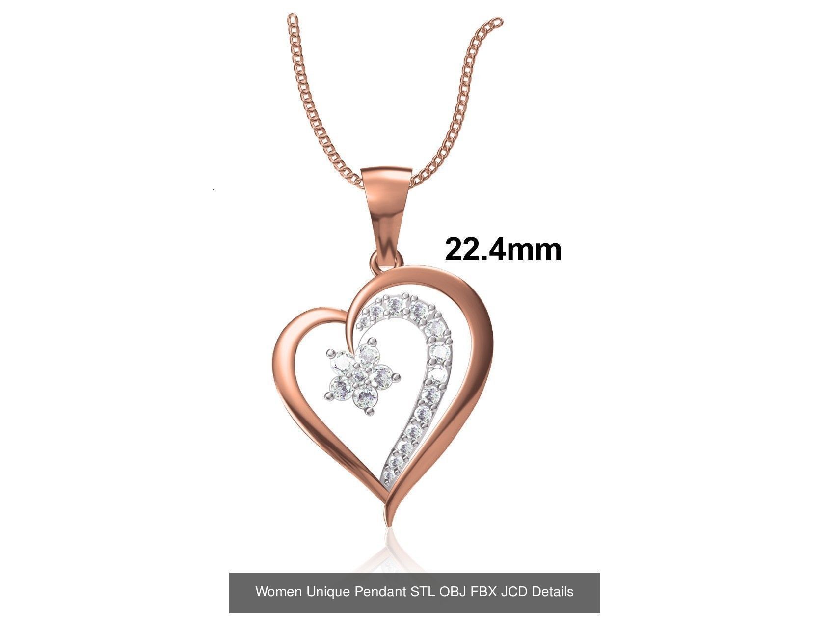 45 Women Unique Pendant STL OBJ FBX JCD Details Collection _9