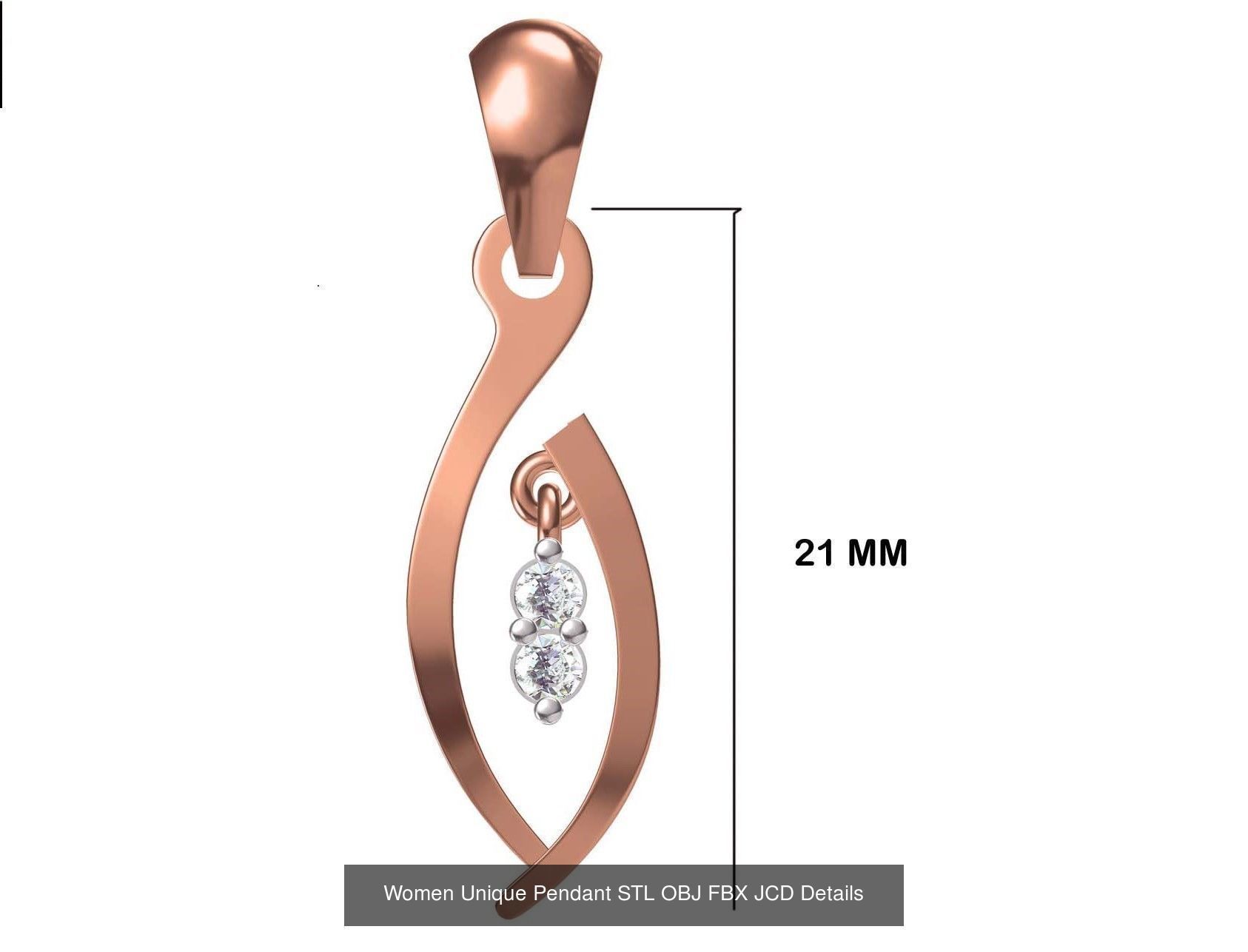 45 Women Unique Pendant STL OBJ FBX JCD Details Collection _17