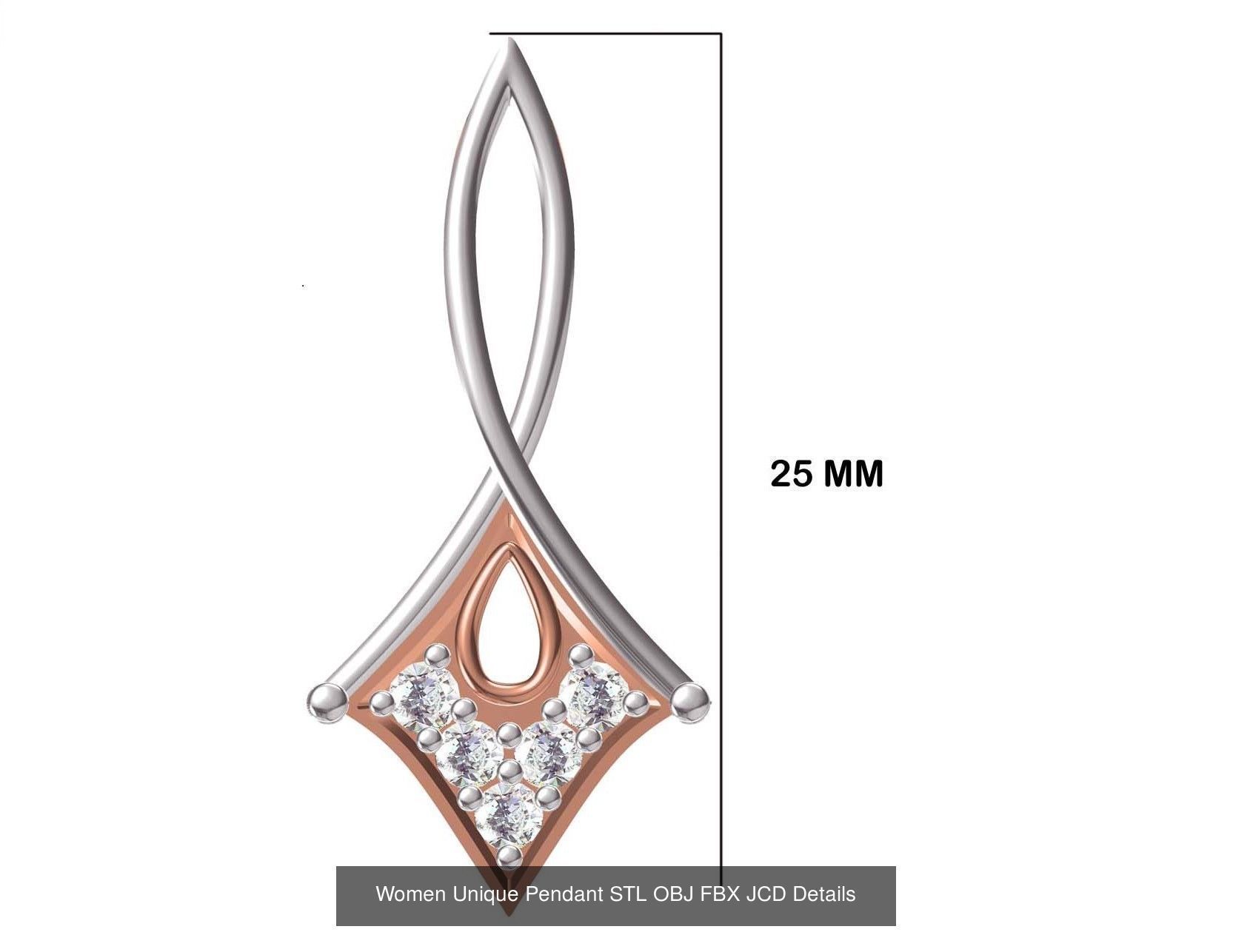 45 Women Unique Pendant STL OBJ FBX JCD Details Collection _16