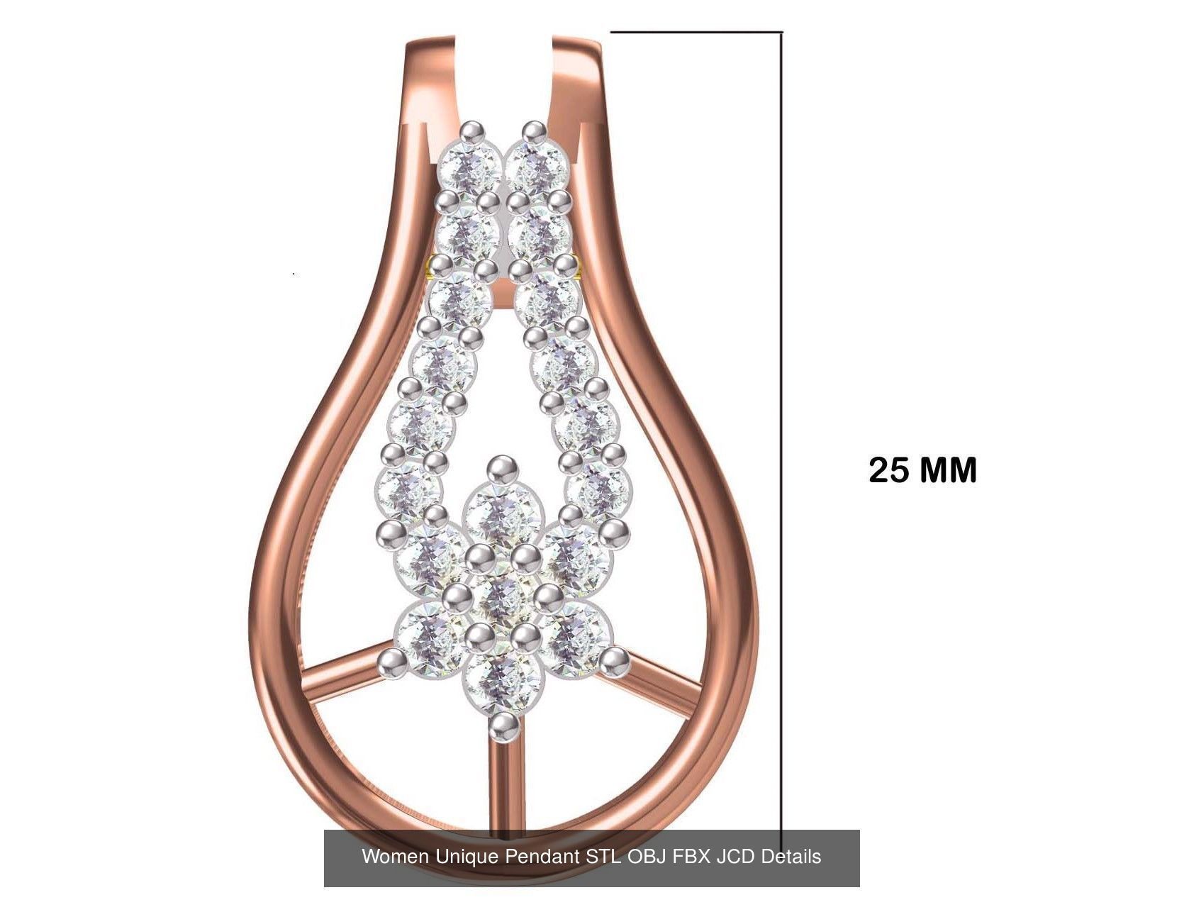 45 Women Unique Pendant STL OBJ FBX JCD Details Collection _23