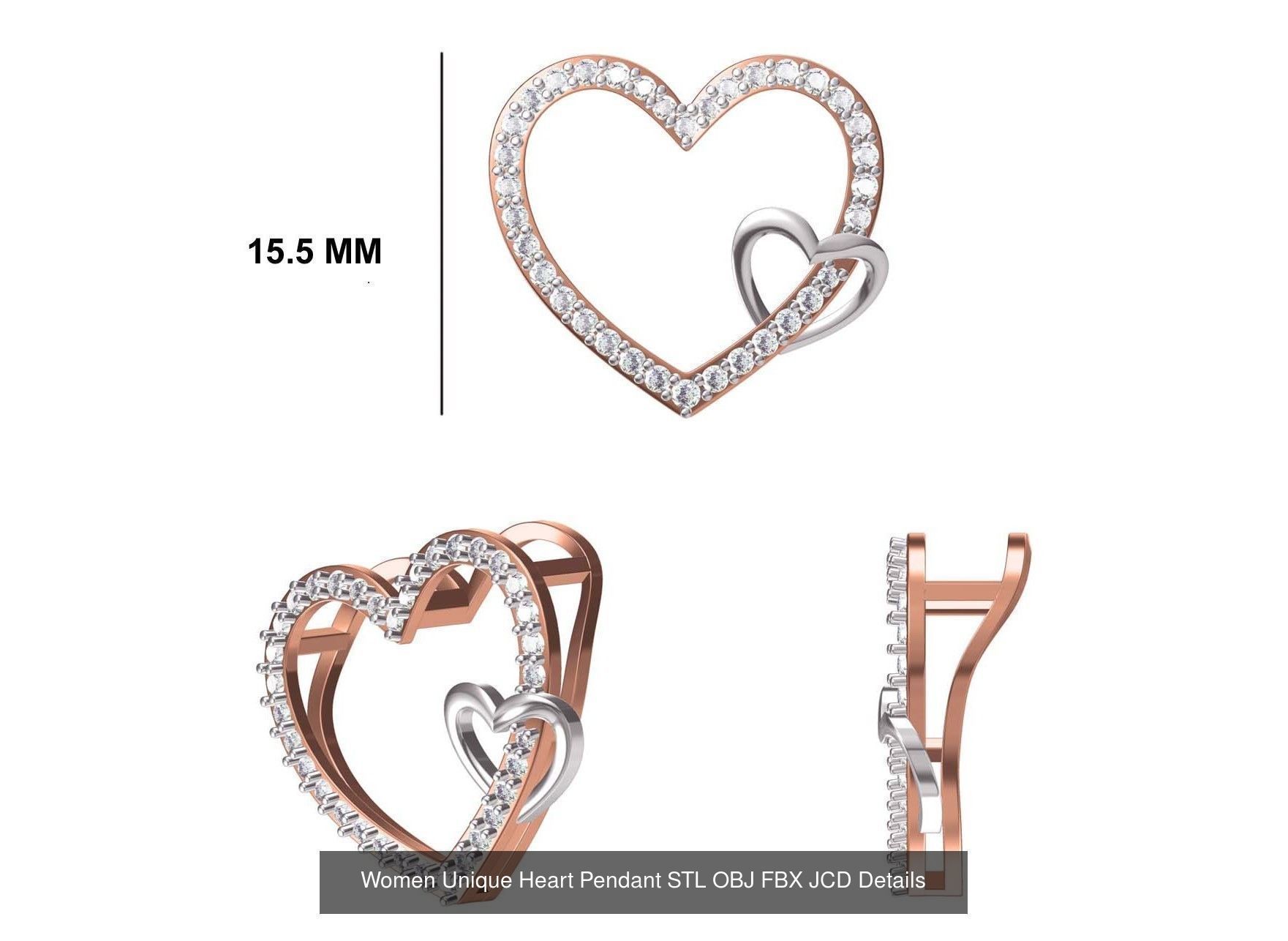 45 Women Unique Pendant STL OBJ FBX JCD Details Collection _41