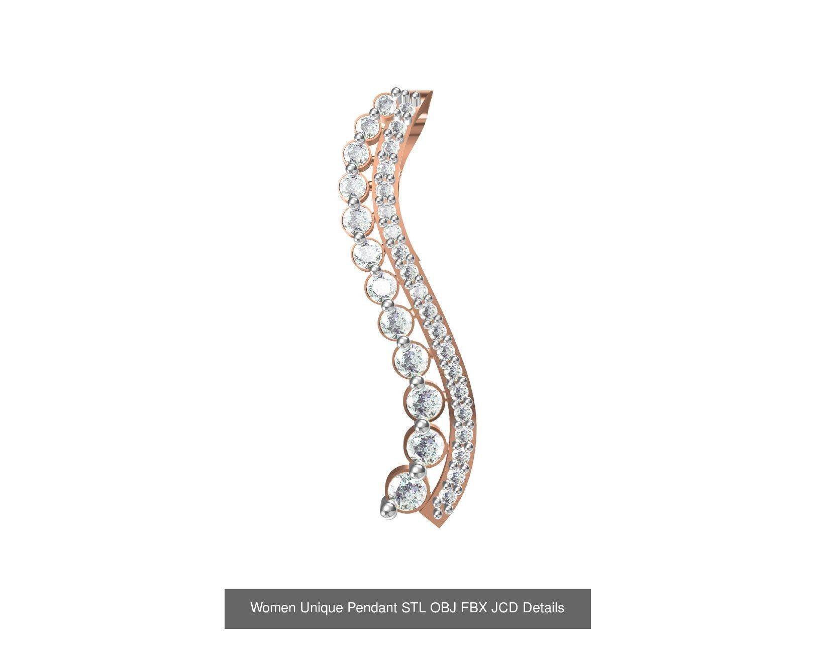 45 Women Unique Pendant STL OBJ FBX JCD Details Collection _28