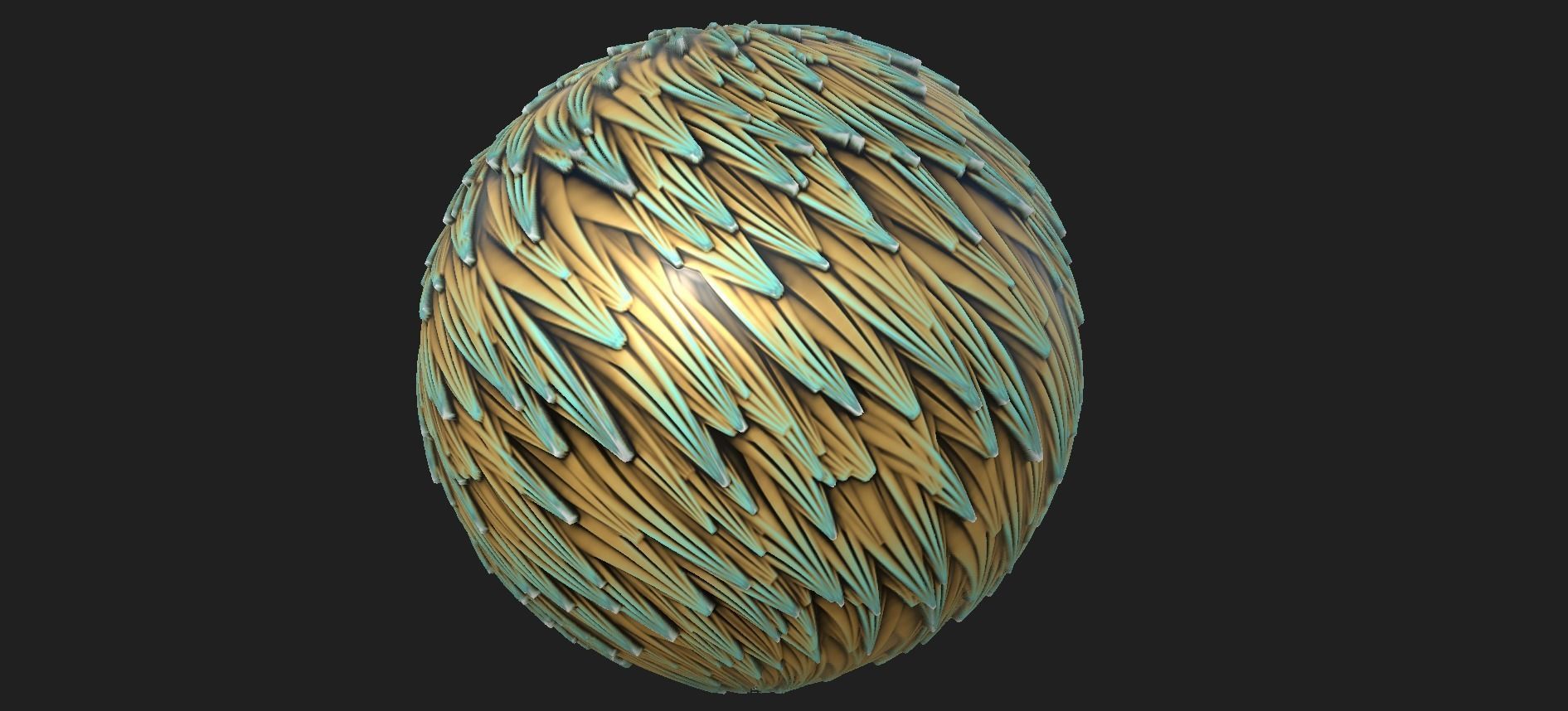 20 Stylized Fur and Hair Patterns Pack Low-poly 3D model_16