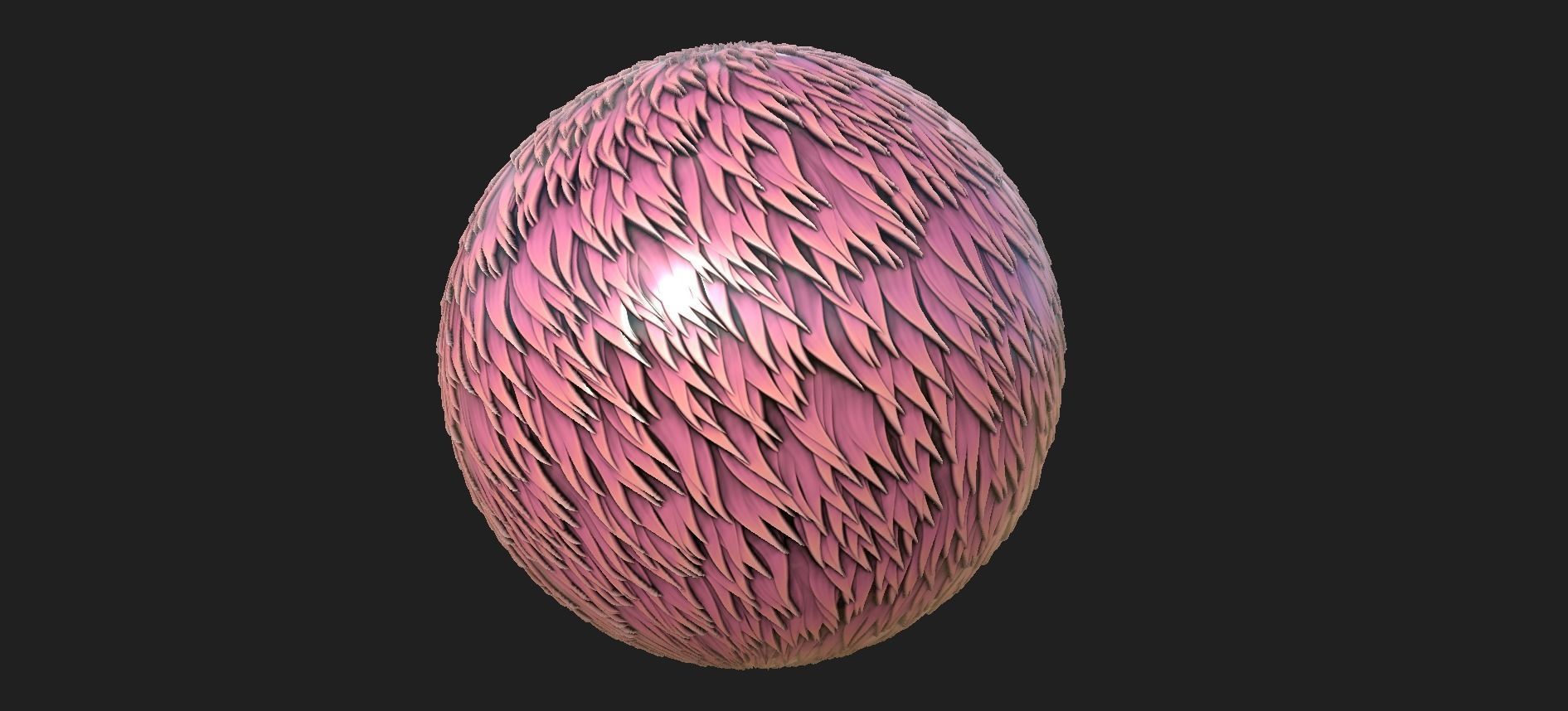 20 Stylized Fur and Hair Patterns Pack Low-poly 3D model_7