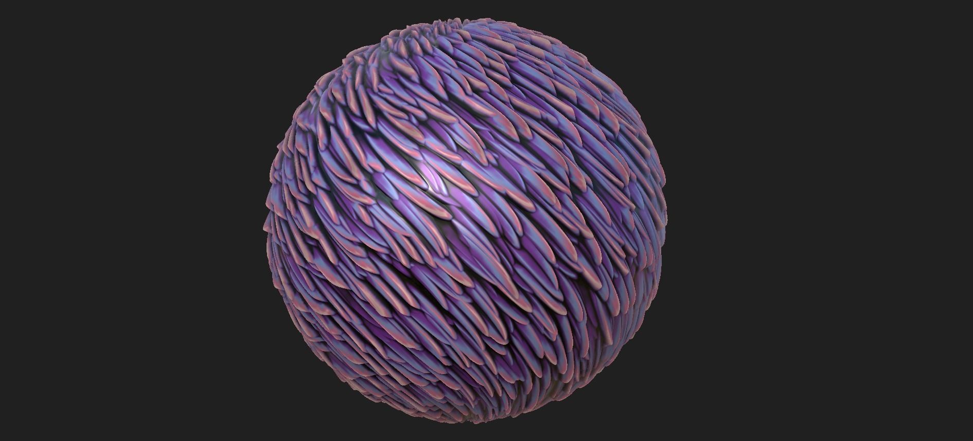 20 Stylized Fur and Hair Patterns Pack Low-poly 3D model_2