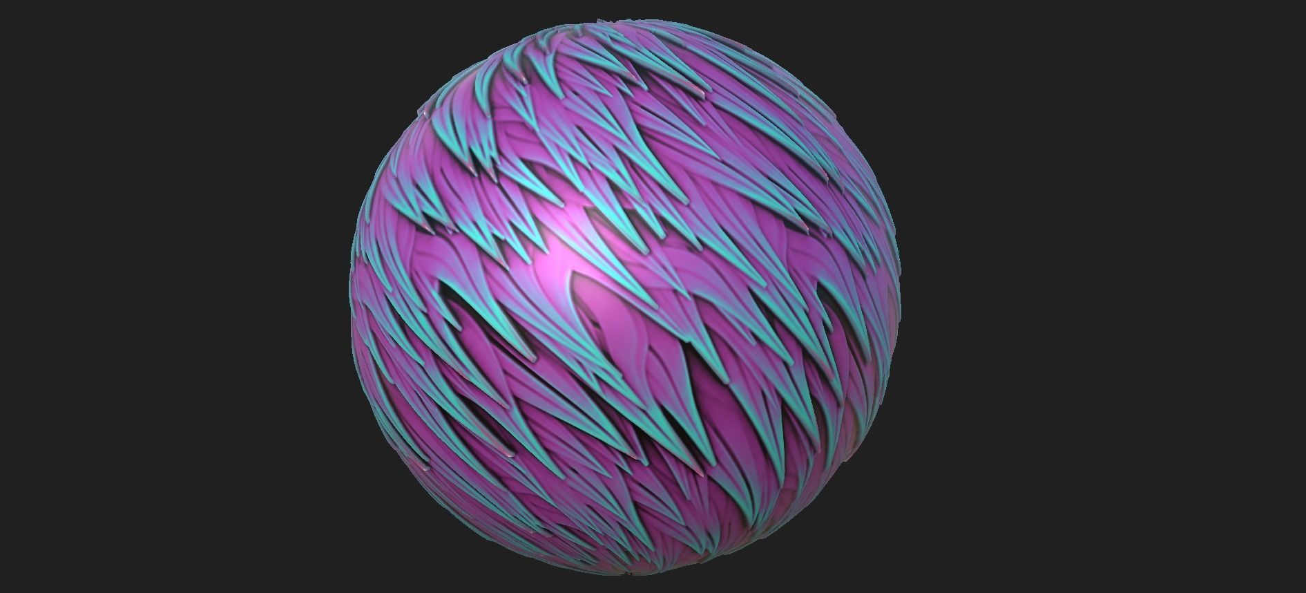 20 Stylized Fur and Hair Patterns Pack Low-poly 3D model_17