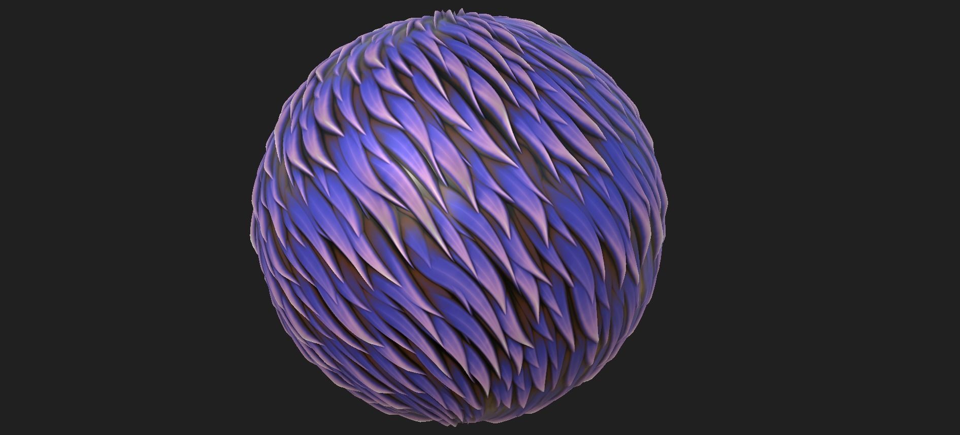 20 Stylized Fur and Hair Patterns Pack Low-poly 3D model_15