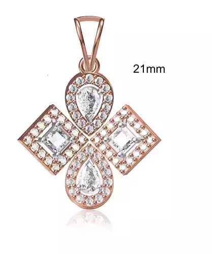 Women Heavy Unique Pendant STL FBX JCD Details