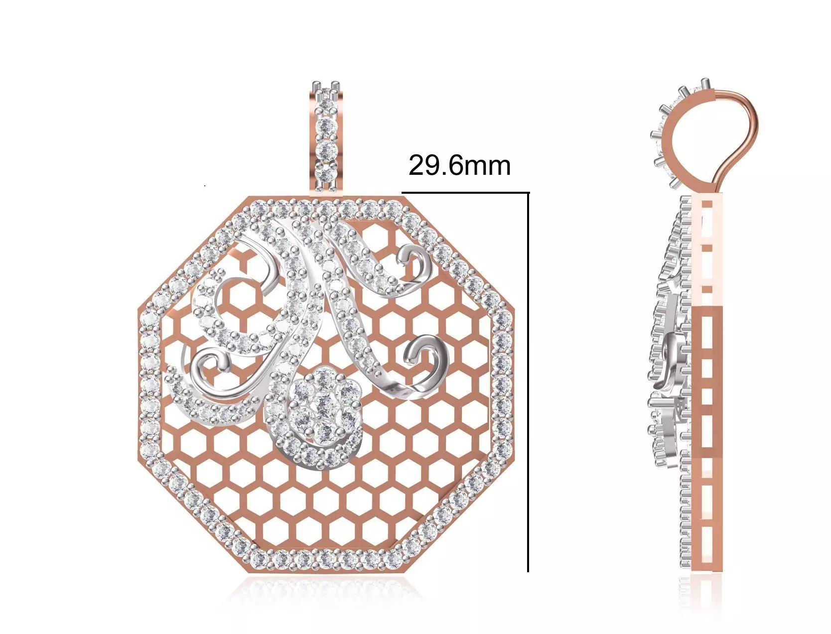Women Heavy Unique Pendant STL FBX JCD Details 3D print model