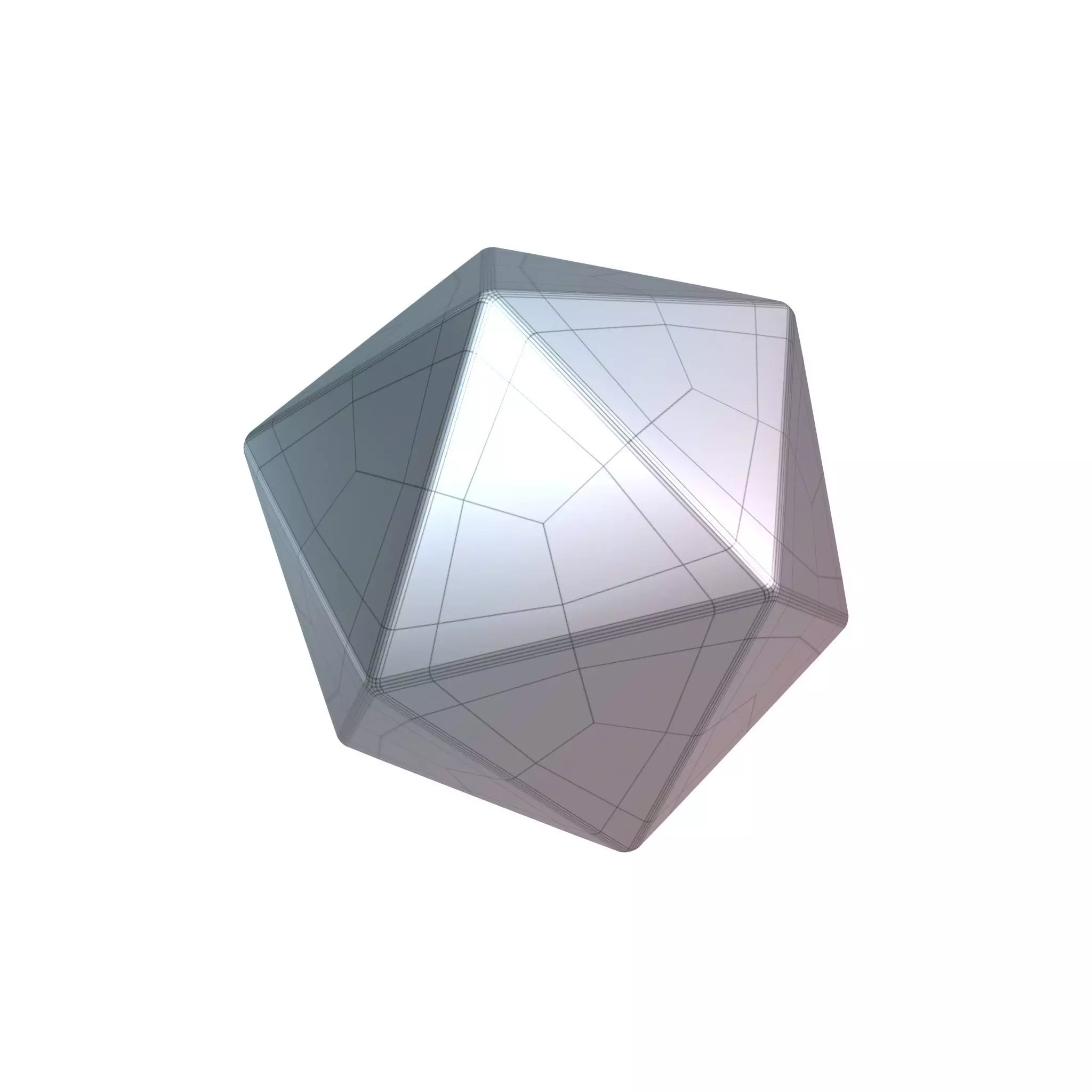 Icosahedron Geometric v1 006 Low-poly 3D model
