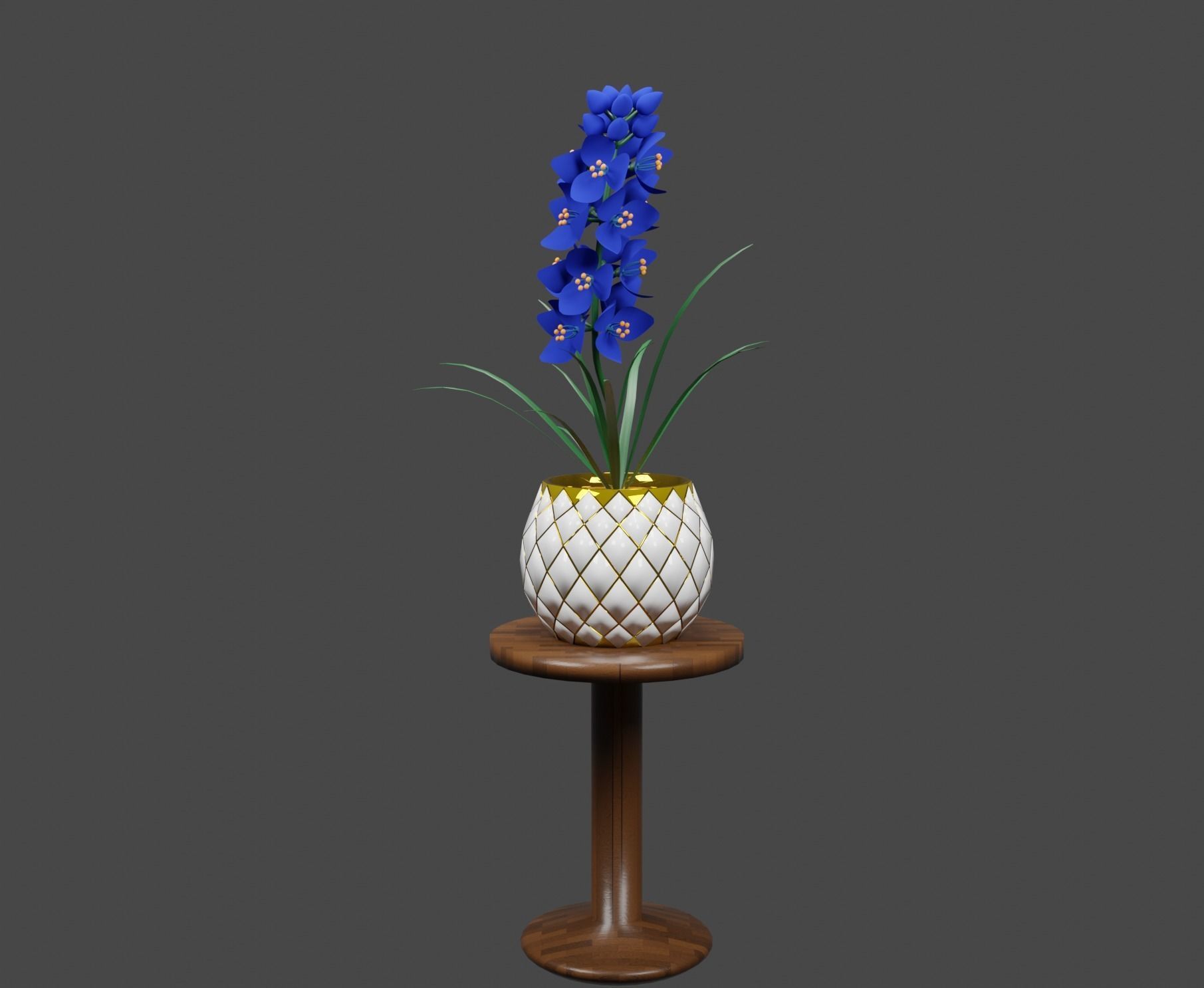 3D FLOWER Low-poly 3D model_2