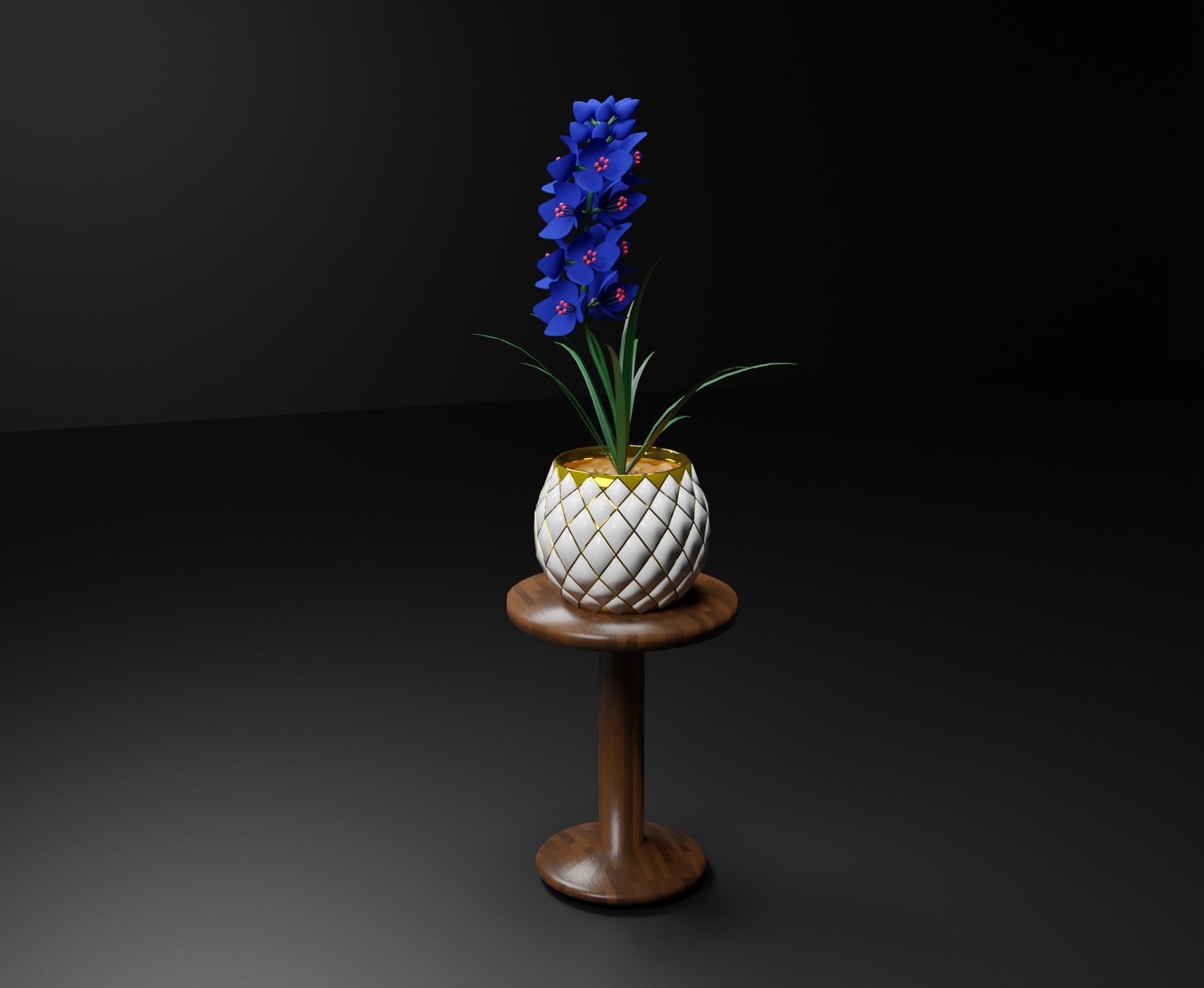 3D FLOWER Low-poly 3D model_3