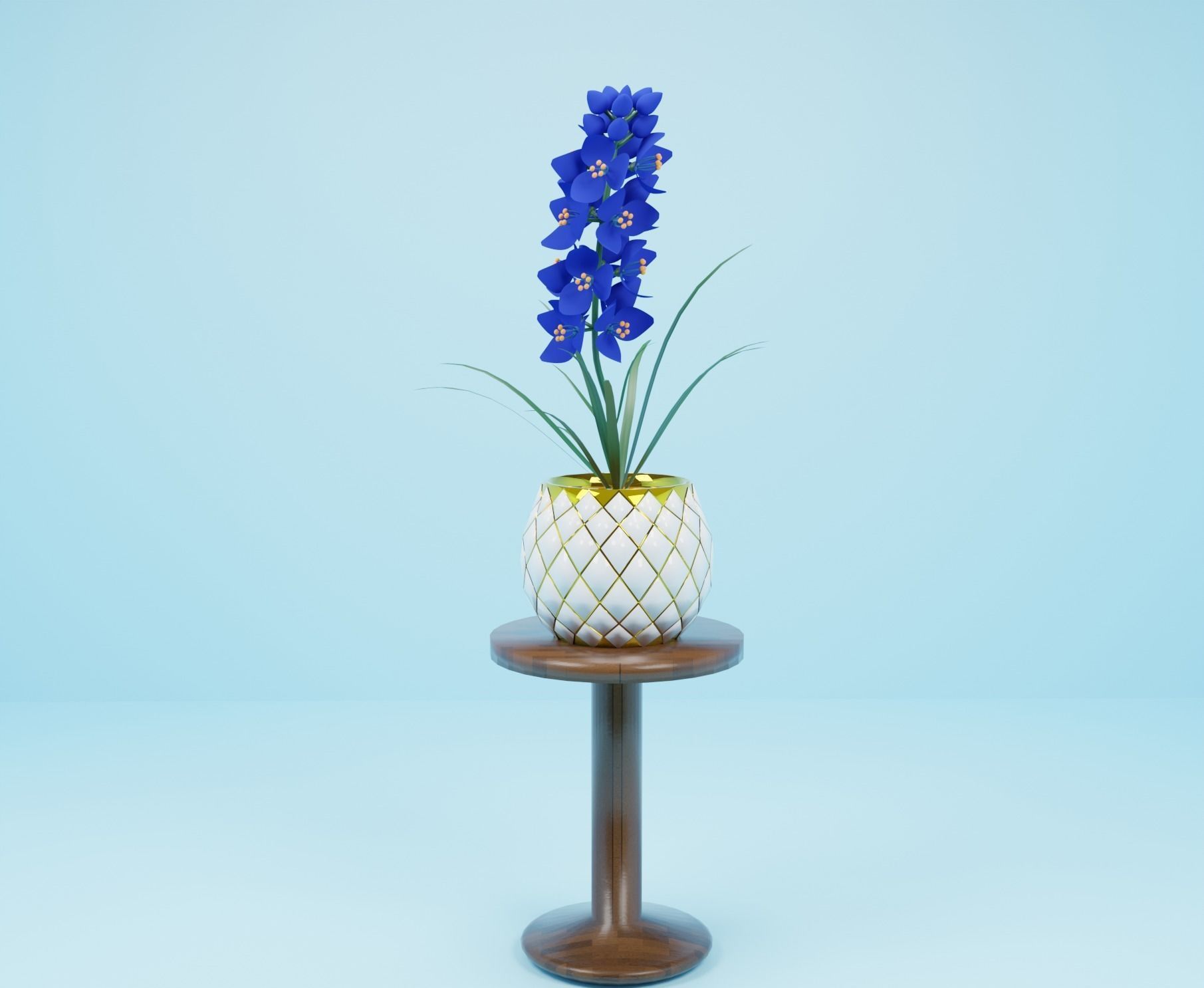 3D FLOWER Low-poly 3D model_4