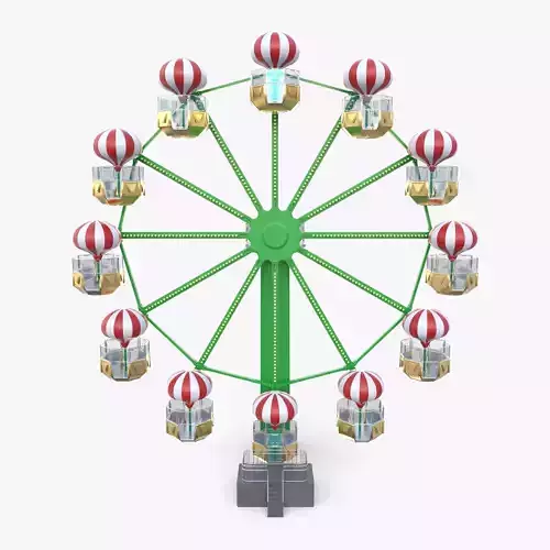 Animated ferris wheel v1 3D model