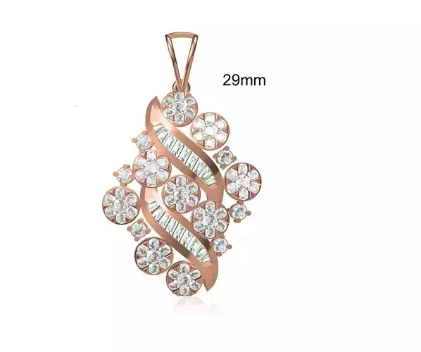 Women Heavy Unique Pendant STL FBX JCD Details